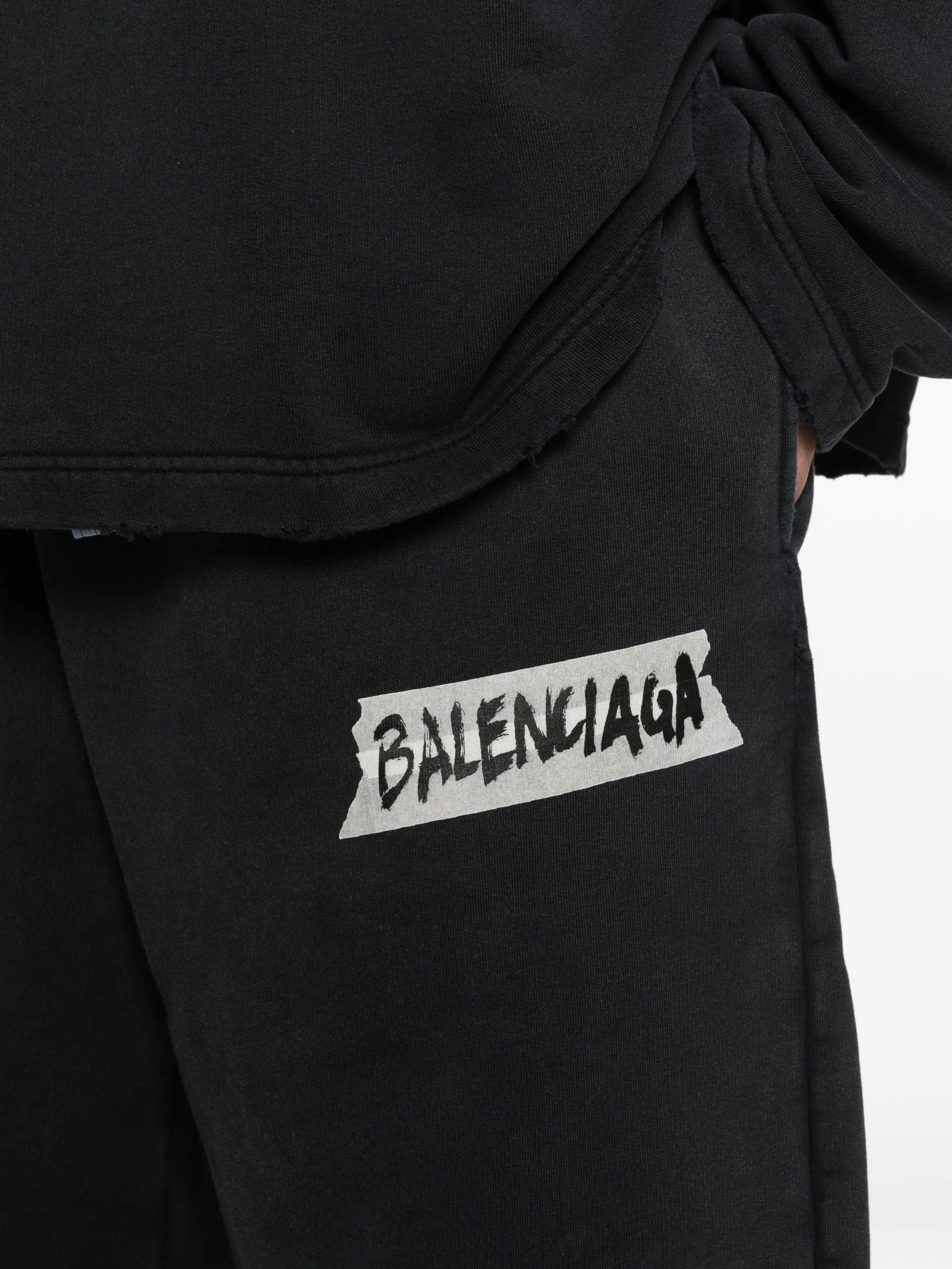 Balenciaga masking - tape track pants