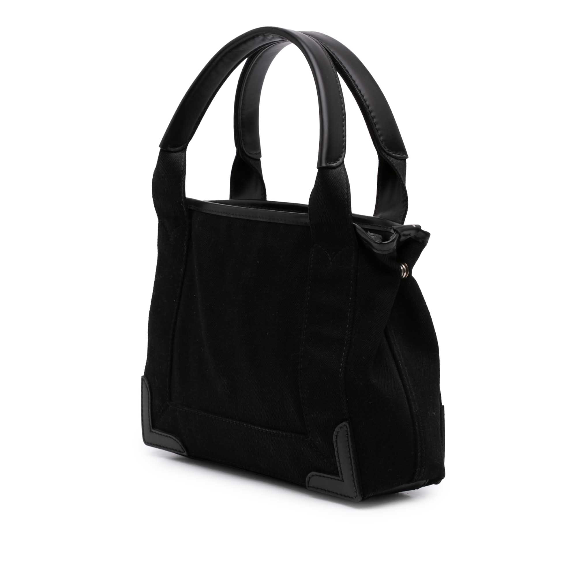 Balenciaga Denim Navy Cabas Satchel XS
