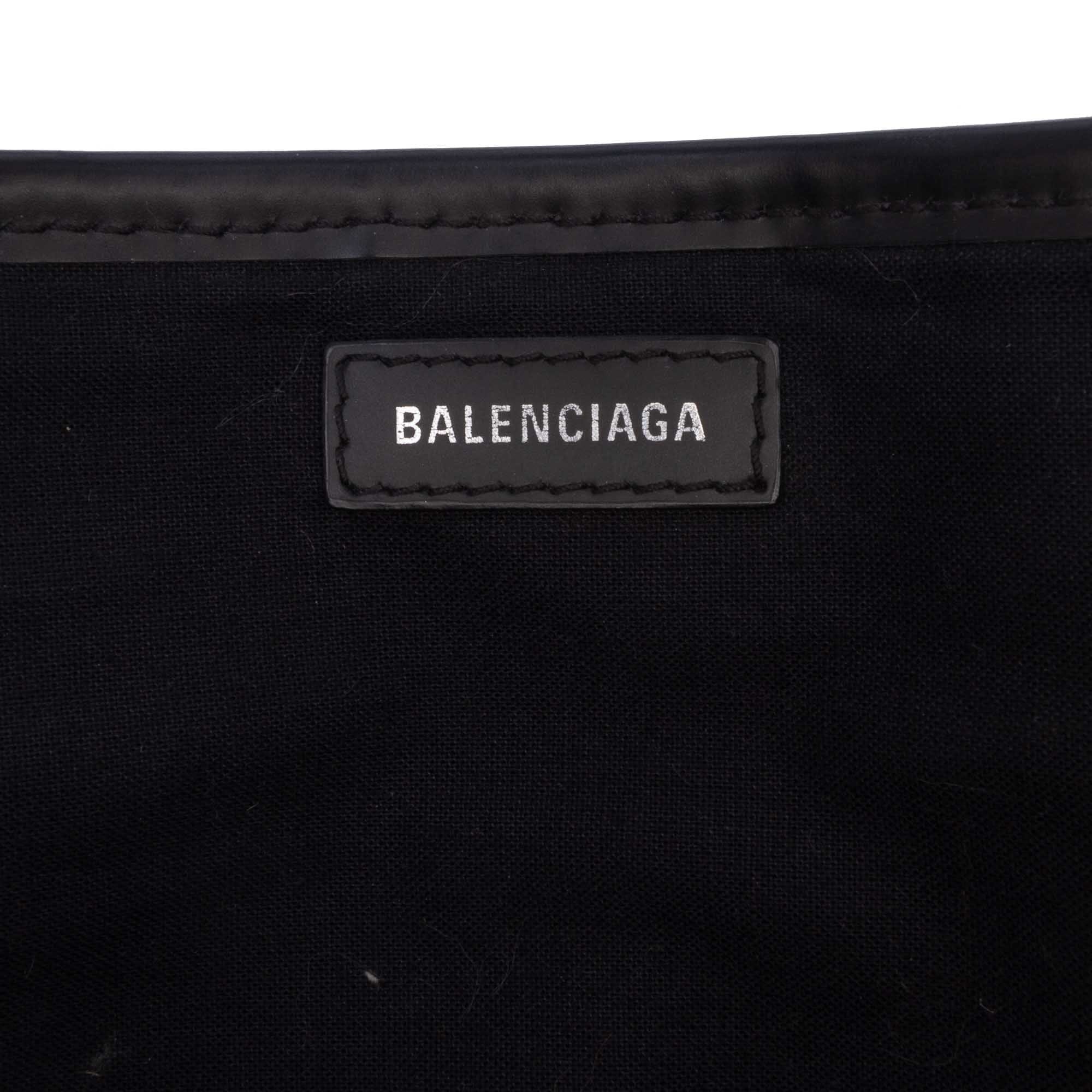 Balenciaga Denim Navy Cabas Satchel XS