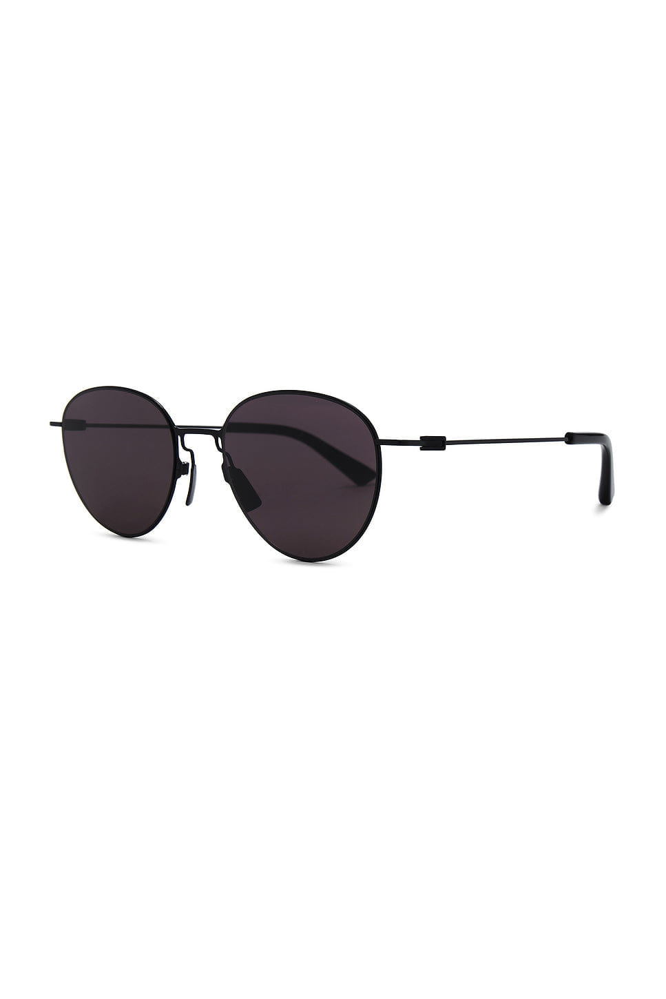 Bottega Veneta Thin Triangle Round Sunglasses