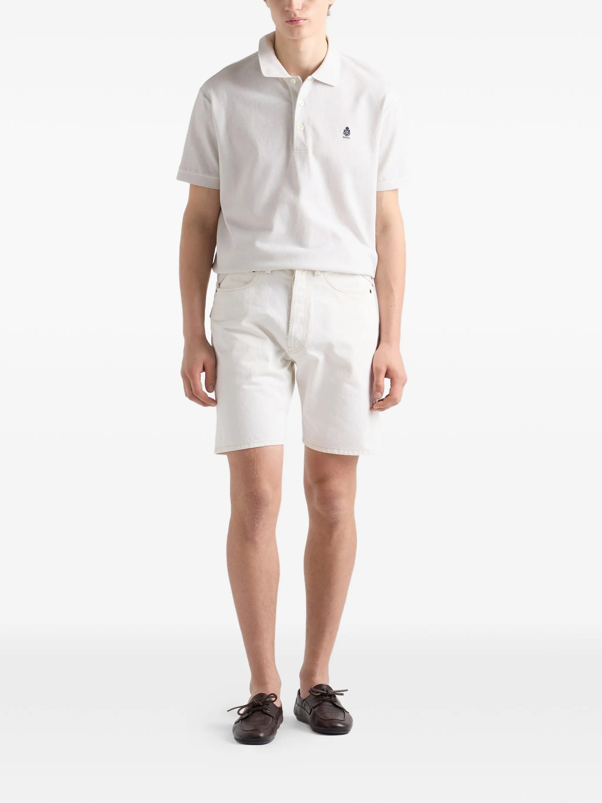 Prada Garment - dyed cotton polo shirt