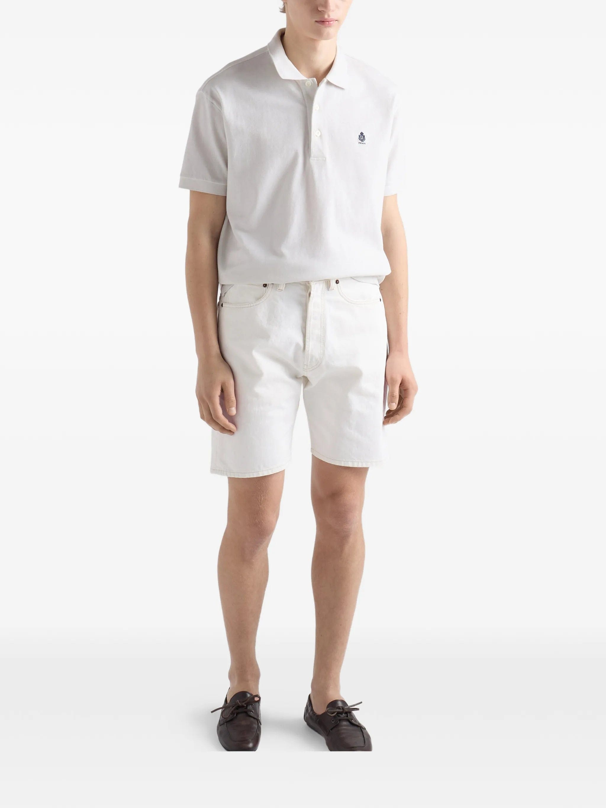 Prada Garment - dyed cotton polo shirt