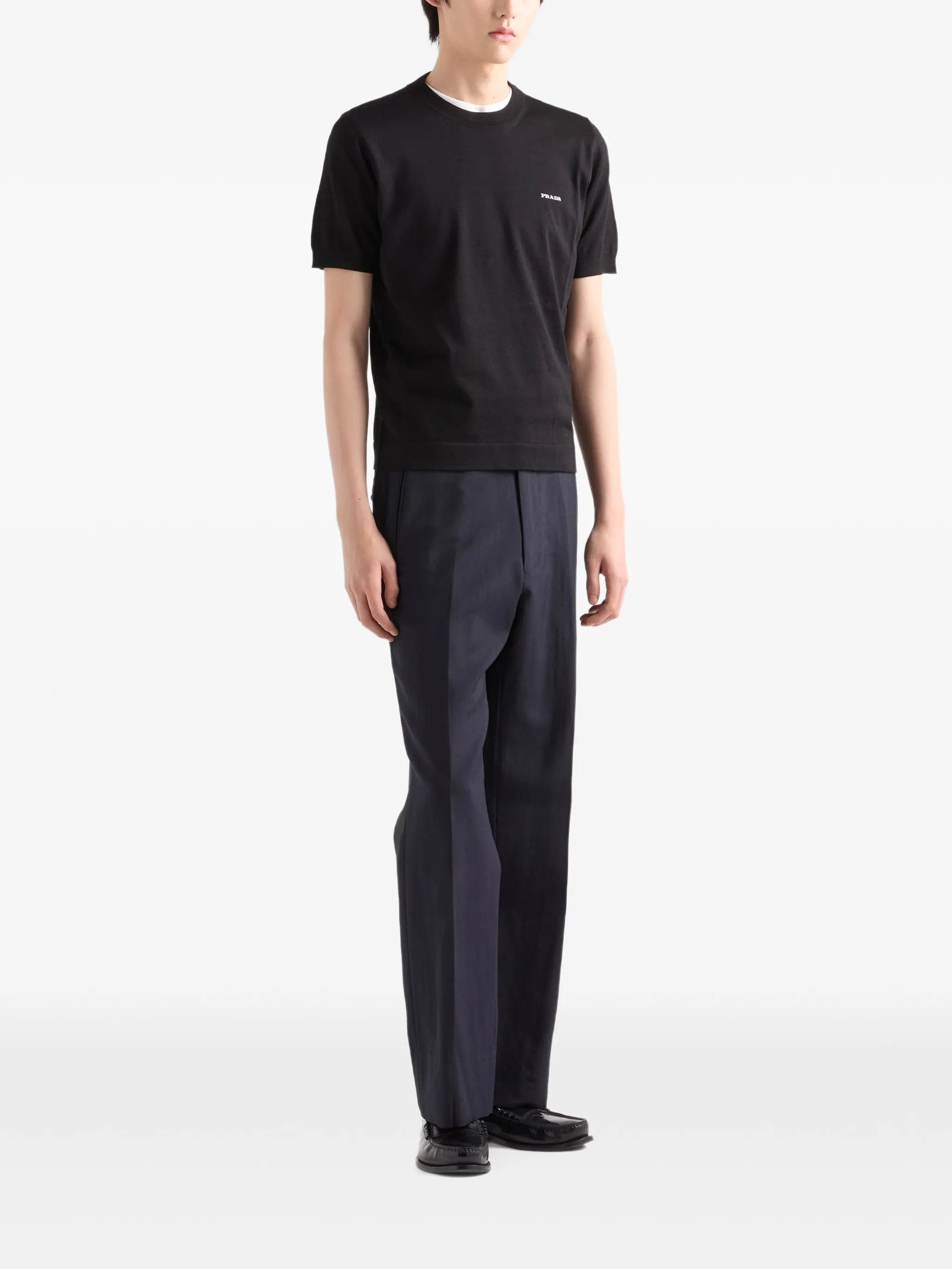 Prada cotton crew - neck sweater