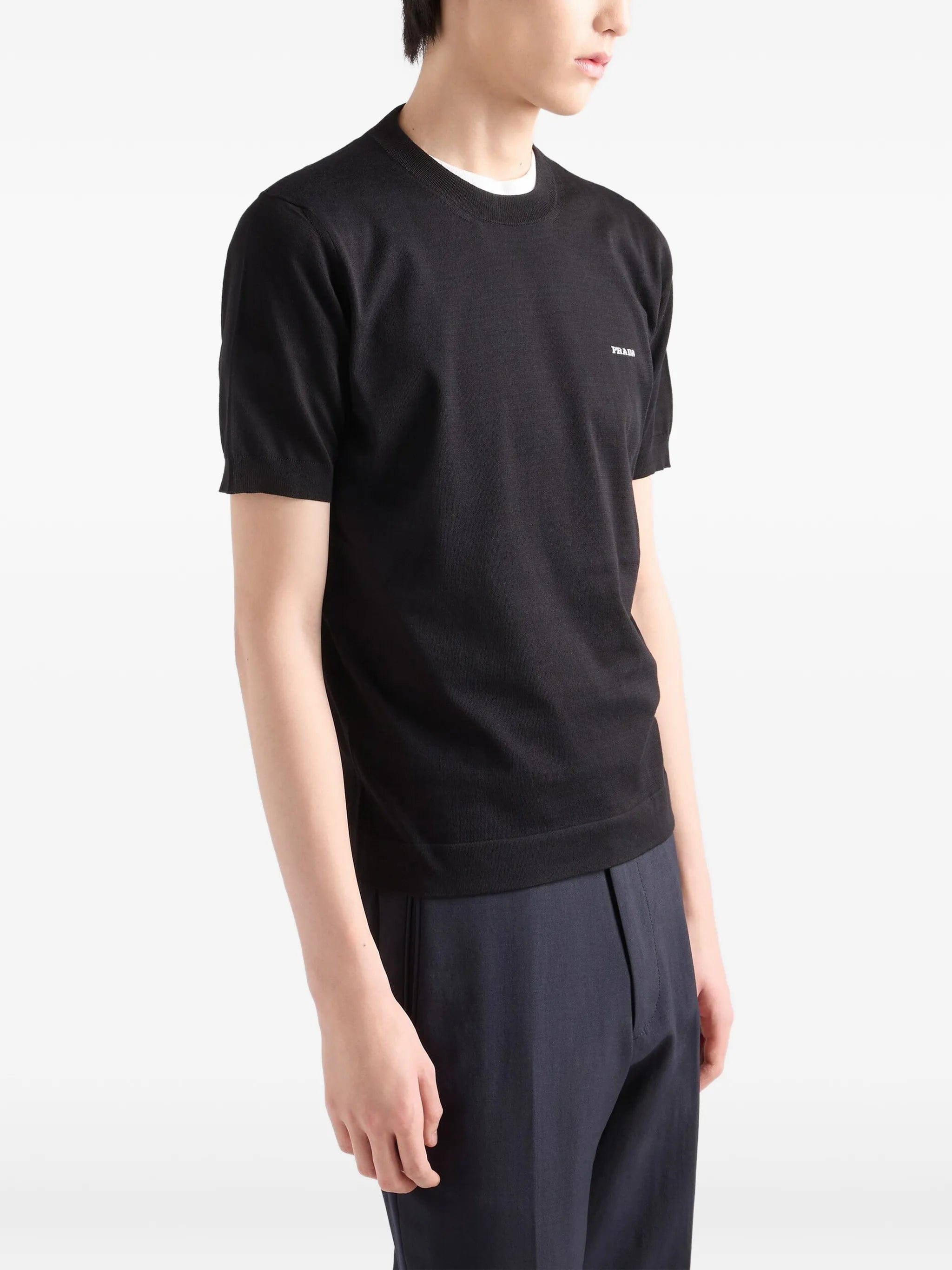 Prada cotton crew - neck sweater