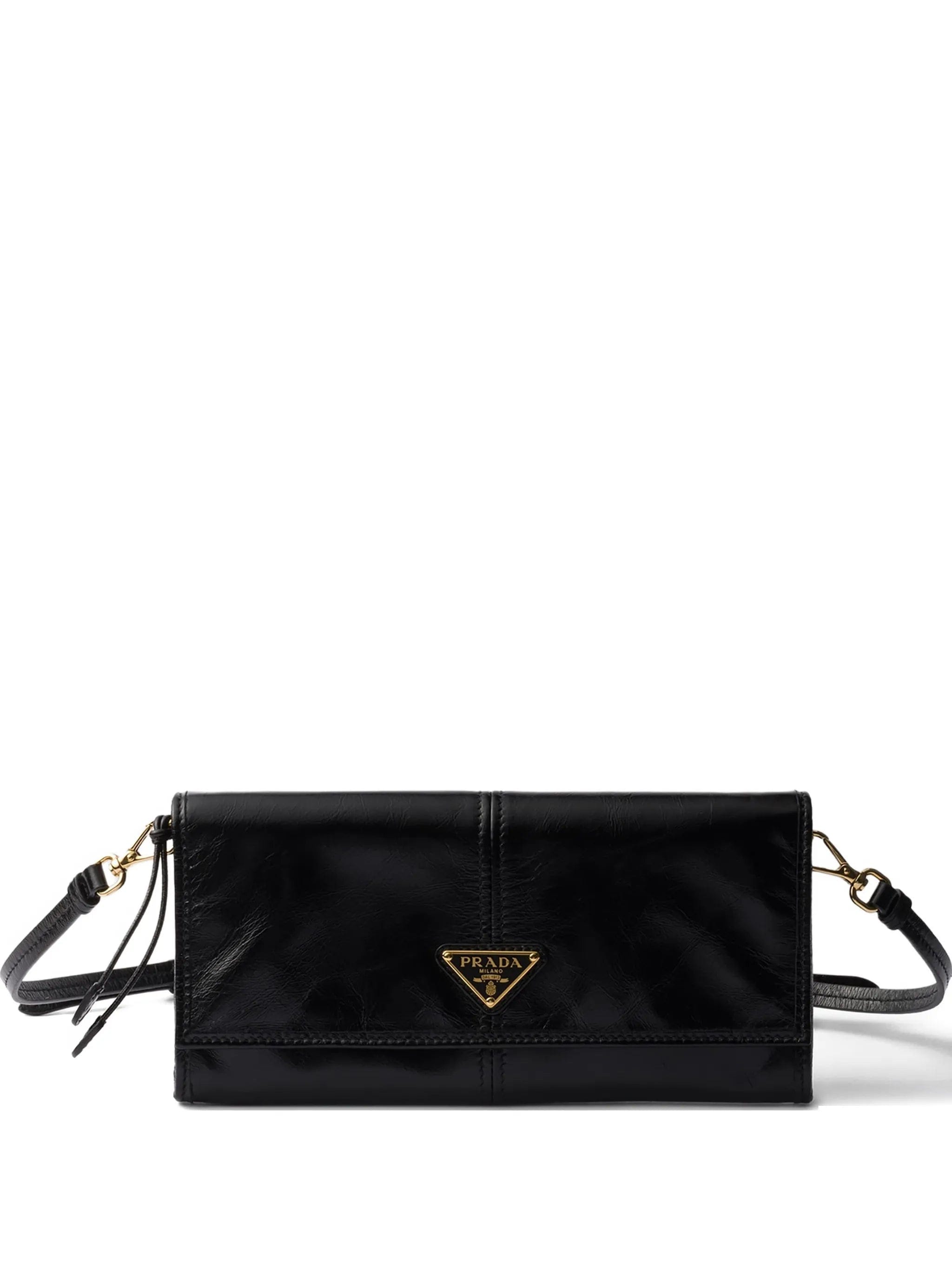 Prada triangle - logo leather wallet