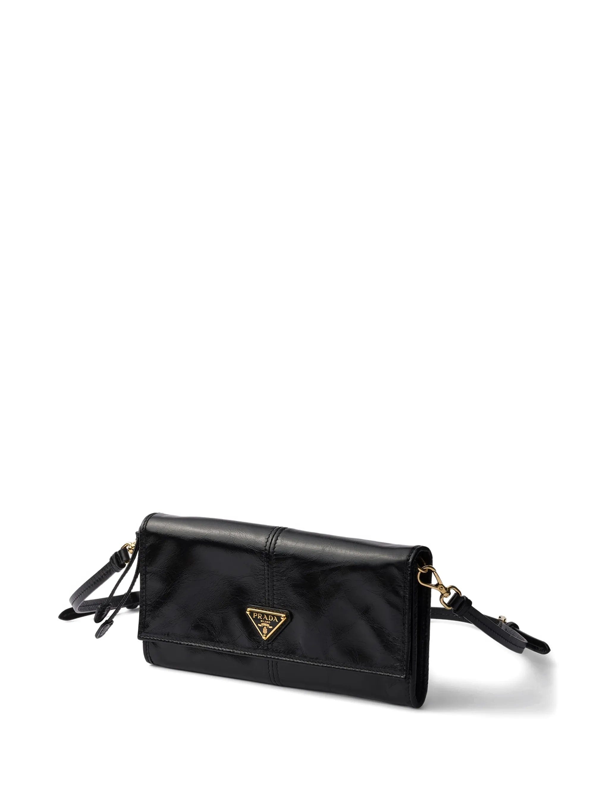 Prada triangle - logo leather wallet