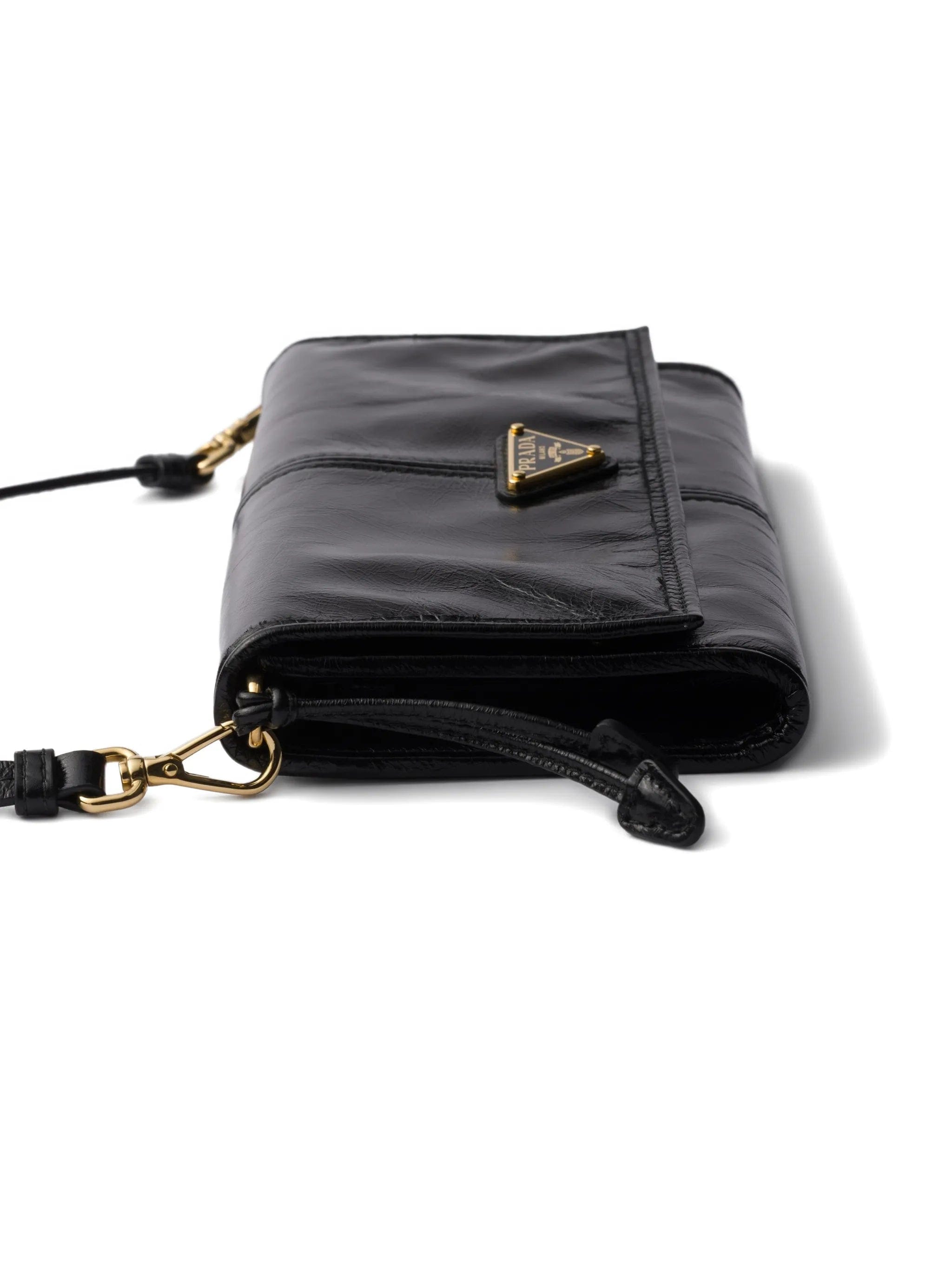 Prada triangle - logo leather wallet
