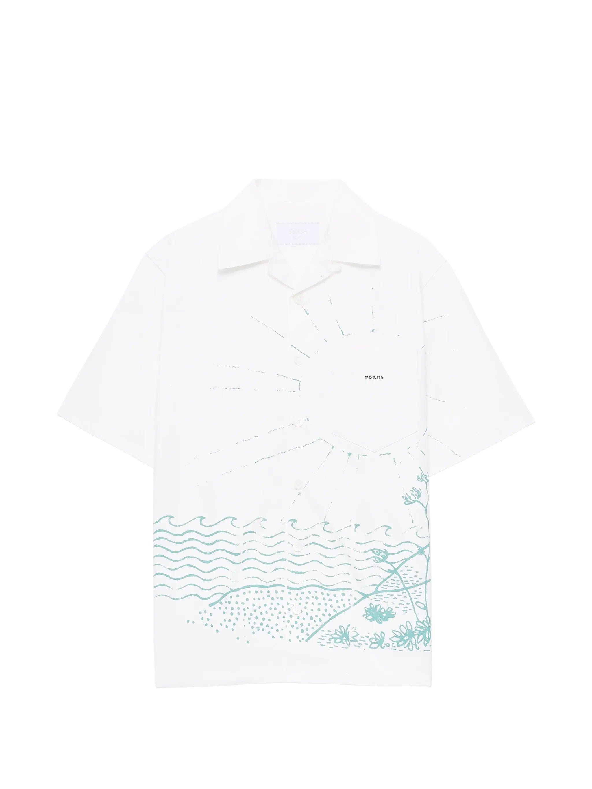 Prada wave - print oversized shirt