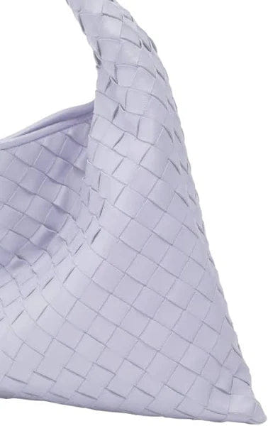 Bottega Veneta Small Hop Hobo Bag in Lilac Intrecciato Leather