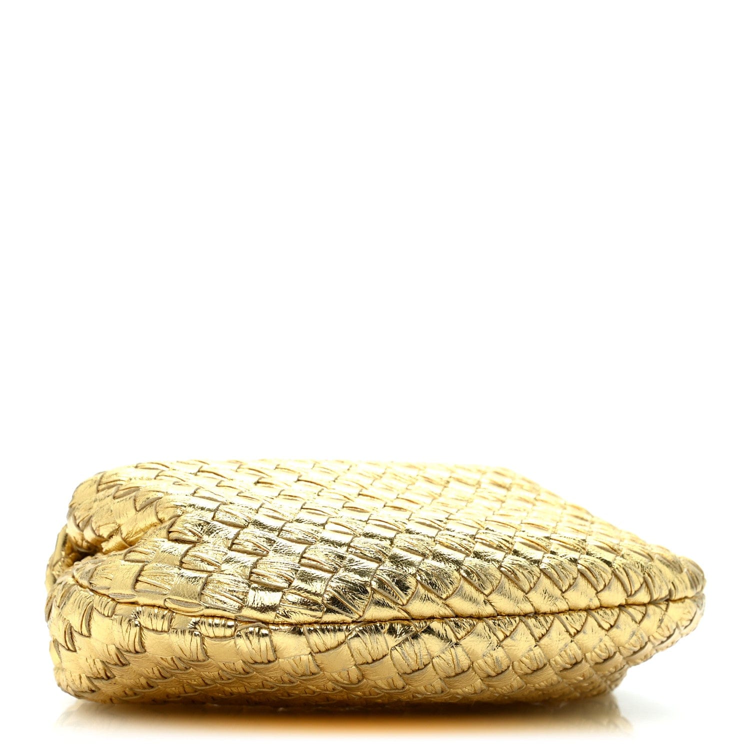 Bottega Veneta Metallic Nappa Intrecciato Mini Jodie Gold