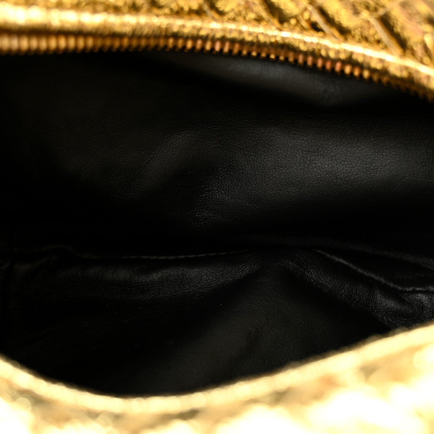Bottega Veneta Metallic Nappa Intrecciato Mini Jodie Gold