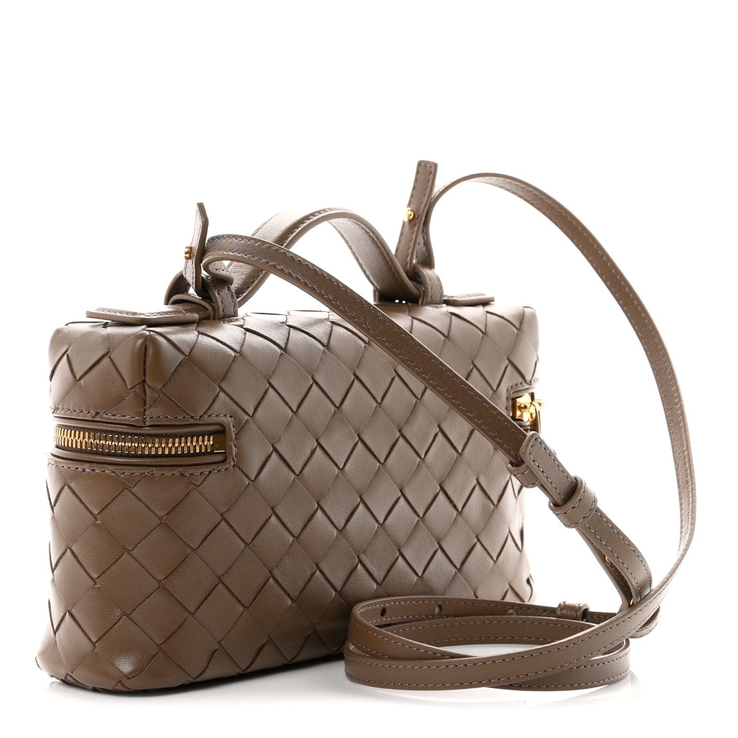Bottega Veneta Calfskin Intrecciato Bang Bang Vanity Case Pinecone