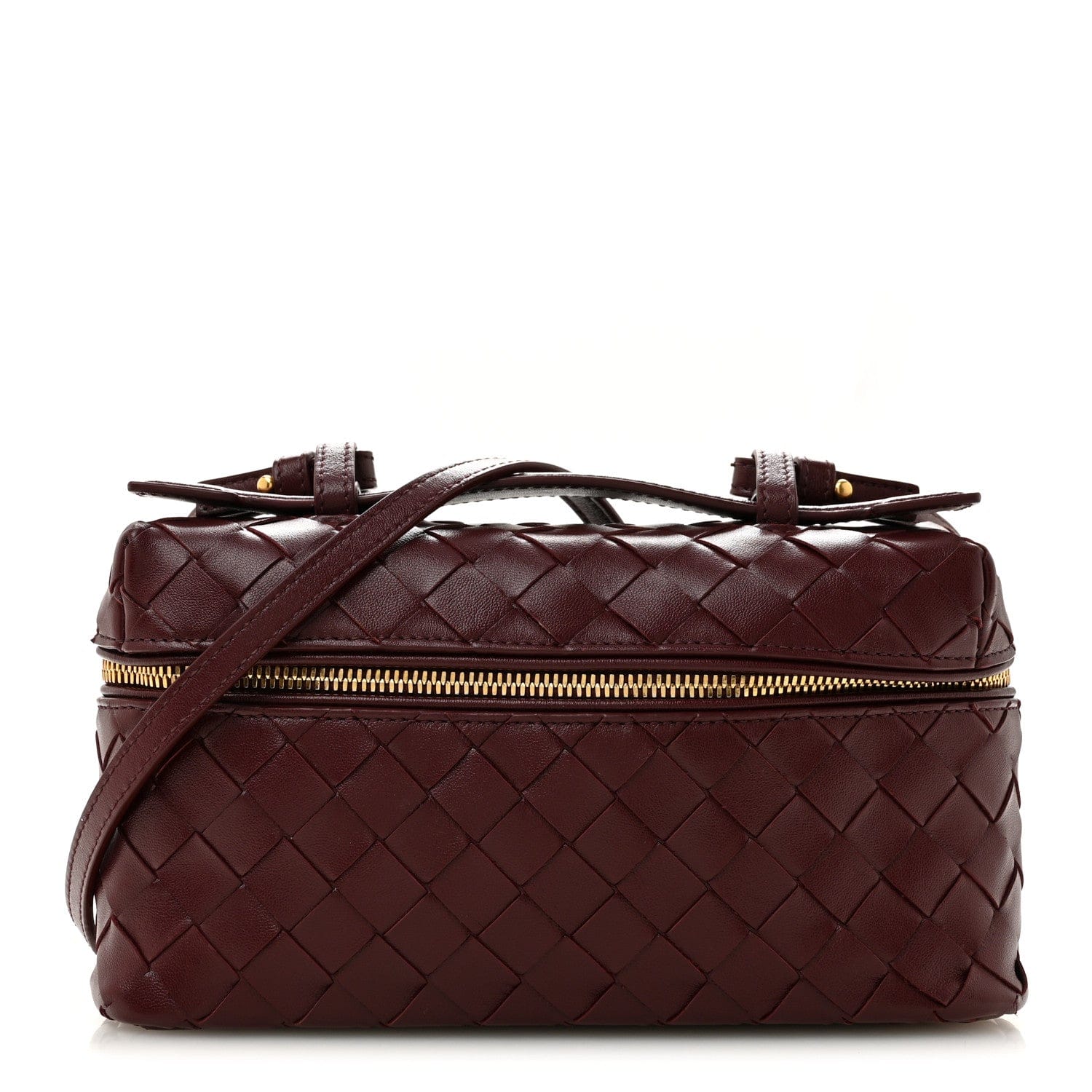 Bottega Veneta Nappa Intrecciato Bang Bang Vanity Case Barolo
