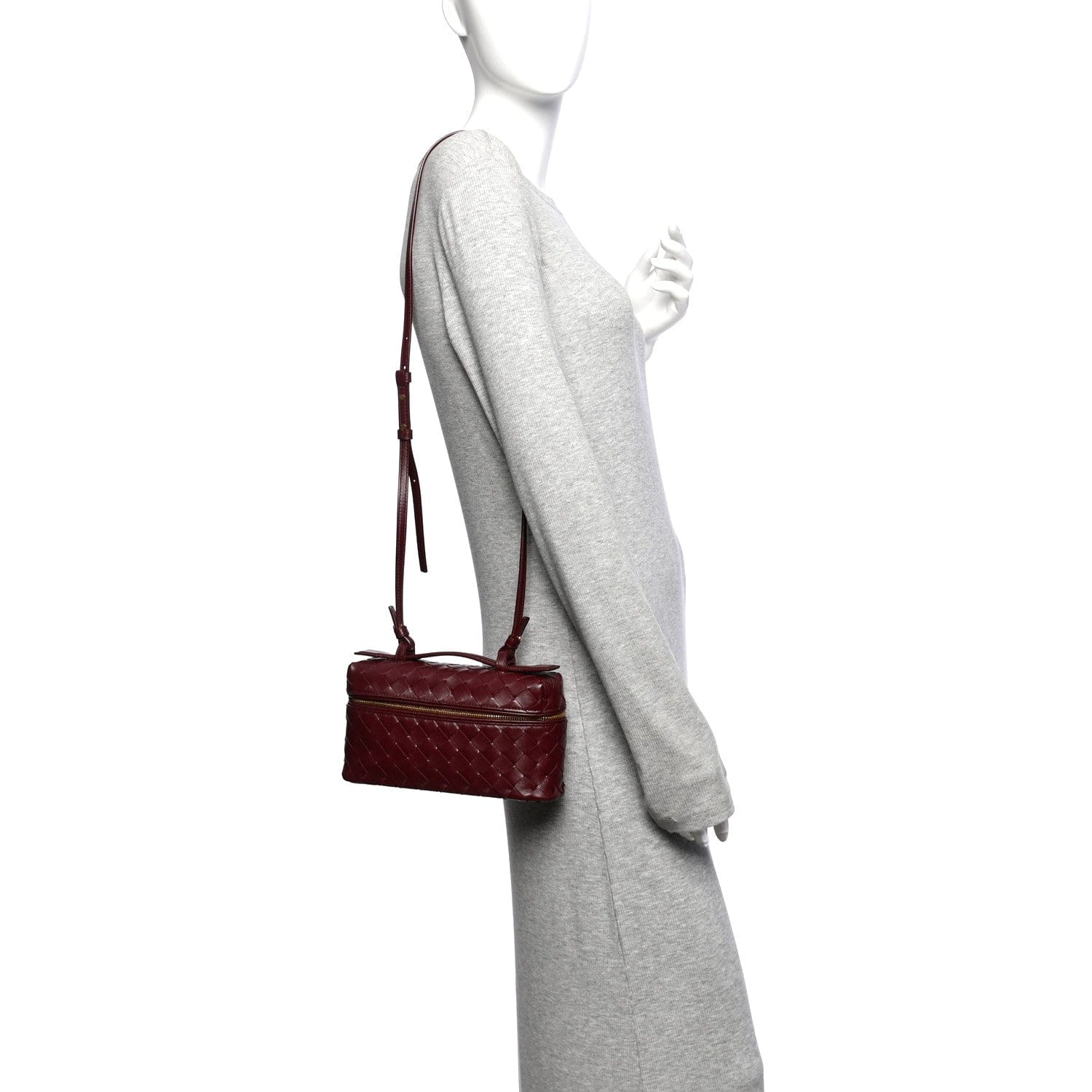 Bottega Veneta Nappa Intrecciato Bang Bang Vanity Case Barolo