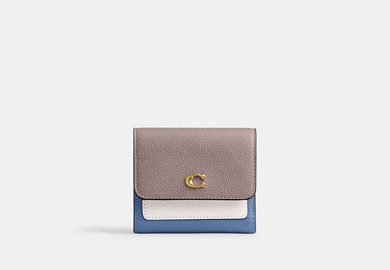 Coach Mila Small Flap Wallet In Colorblock