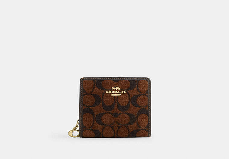 Coach Snap Wallet In Signature Chenille