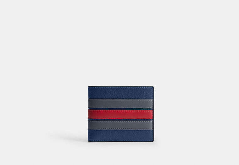Coach Id Billfold Wallet With Varsity Stripe