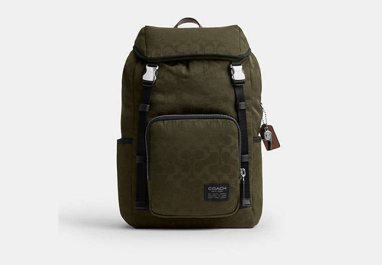 Coach Logan Backpack In Signature Nylon