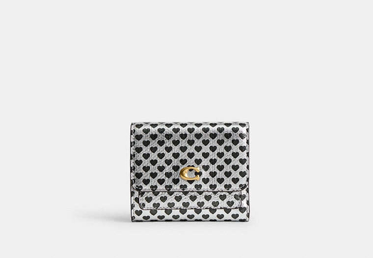 Coach Mila Small Flap Wallet With Heart Print