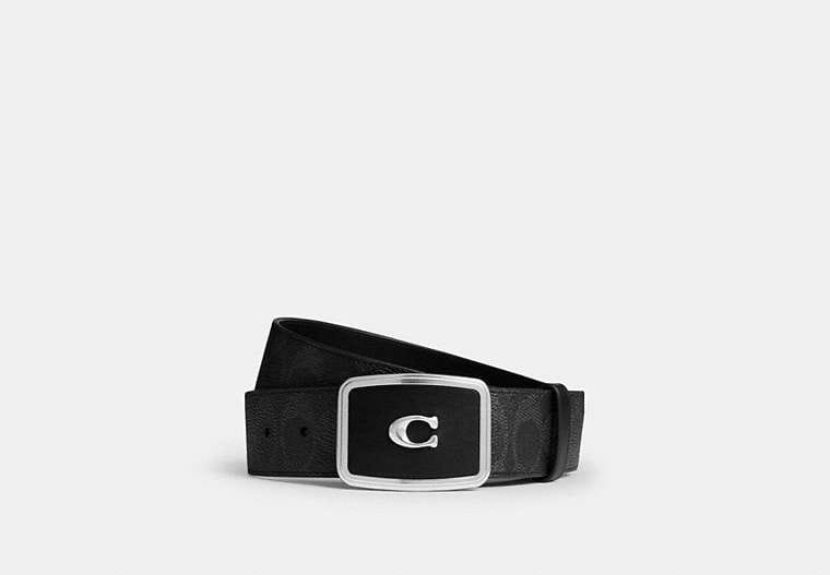 Coach Signature Plaque Buckle Belt, 38 mm