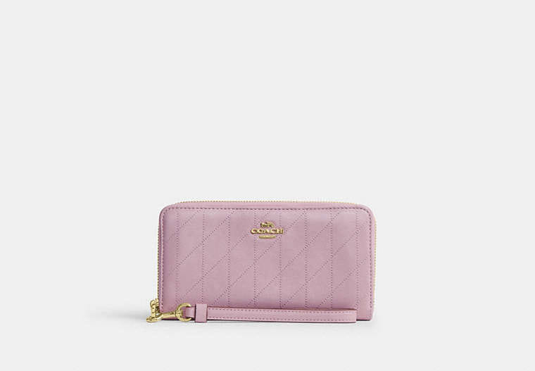 Coach Long Zip Around Wallet With Quilting