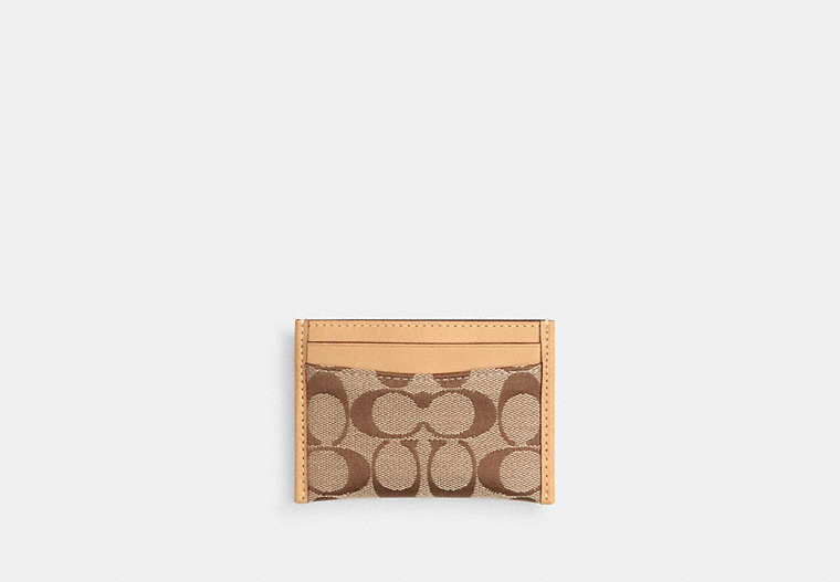 Coach Essential Card Case In Signature Jacquard