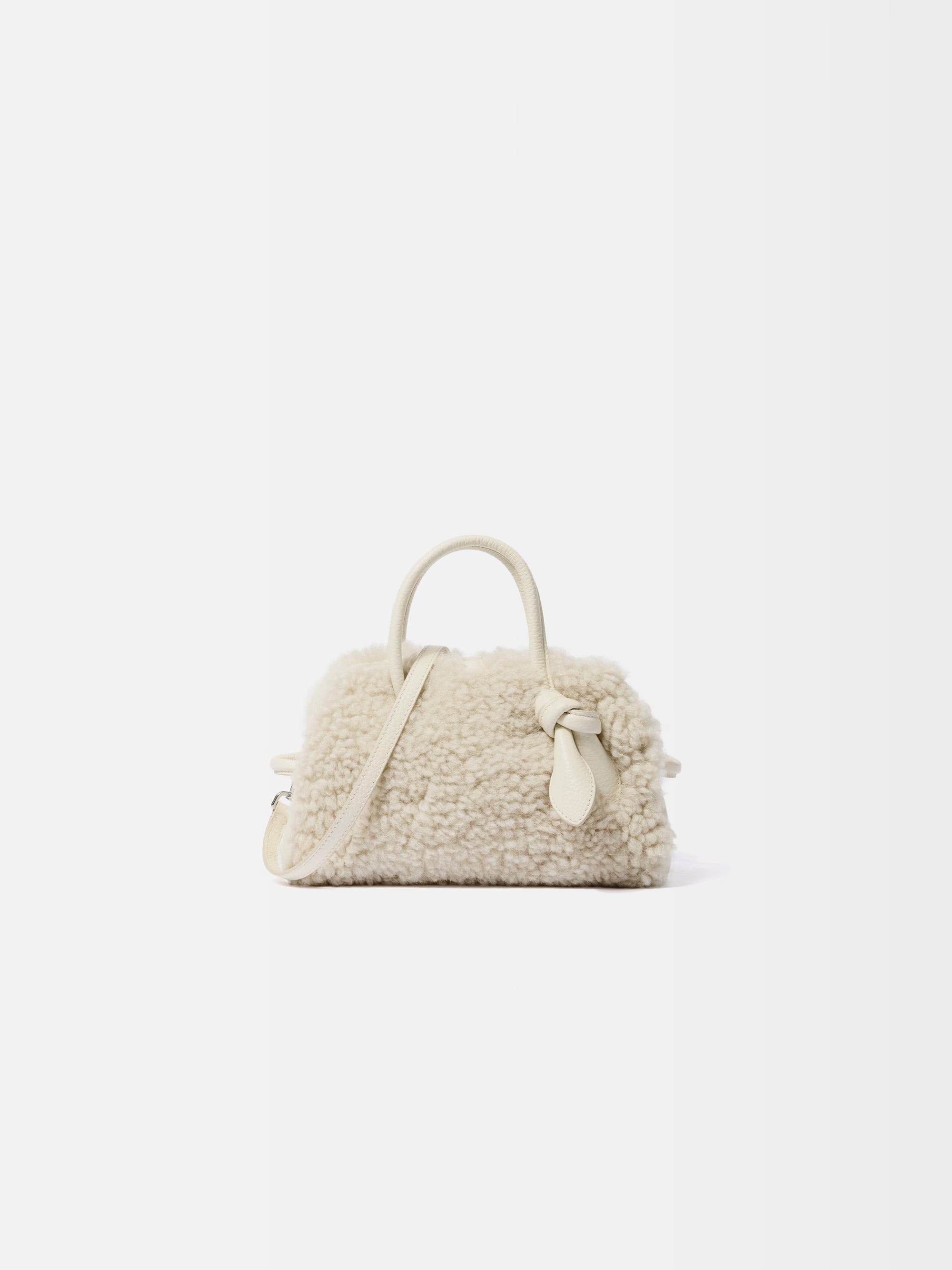 Jacquemus The Small Turismo Bag - Shearling Light Ivory