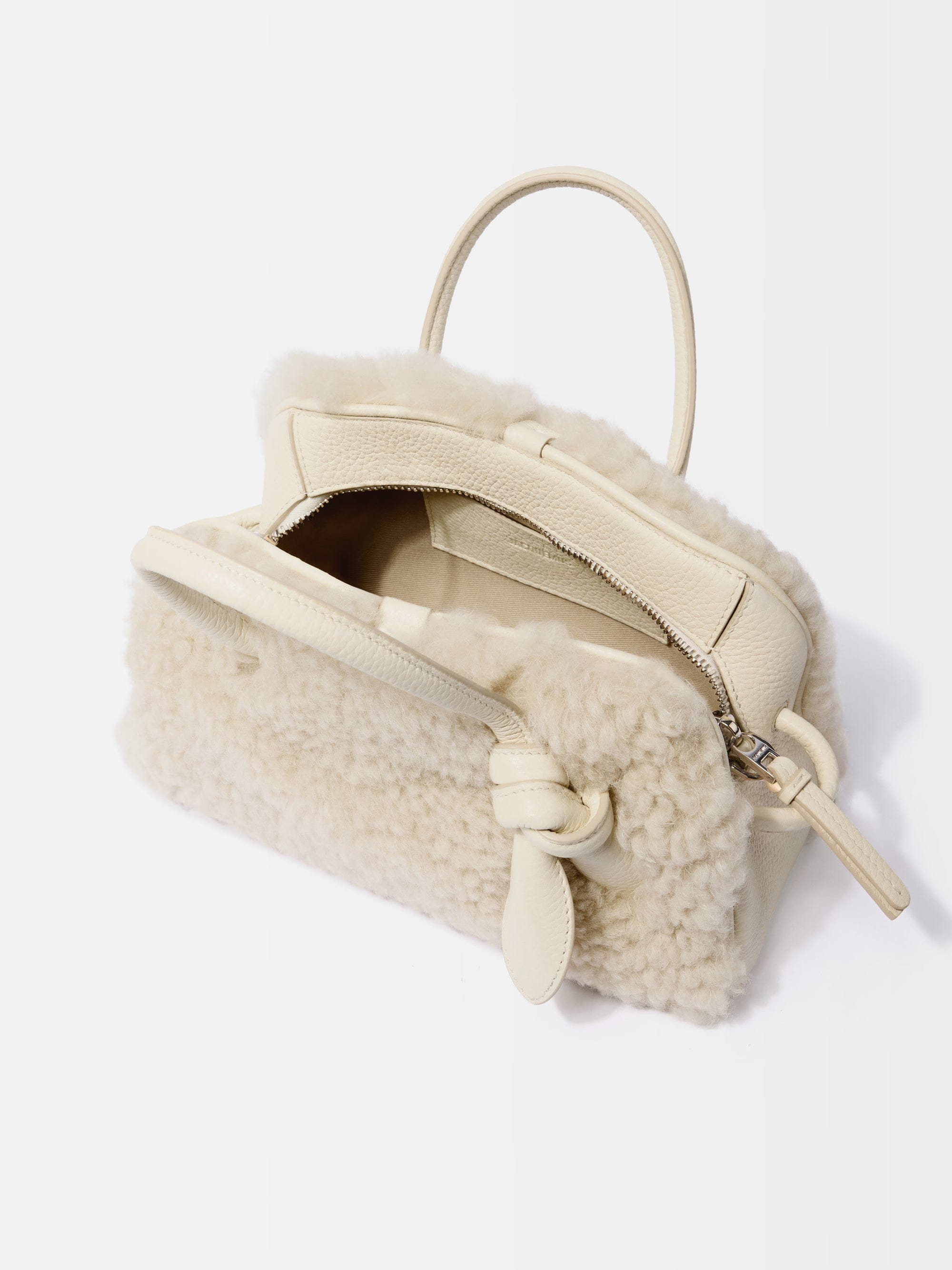 Jacquemus The Small Turismo Bag - Shearling Light Ivory