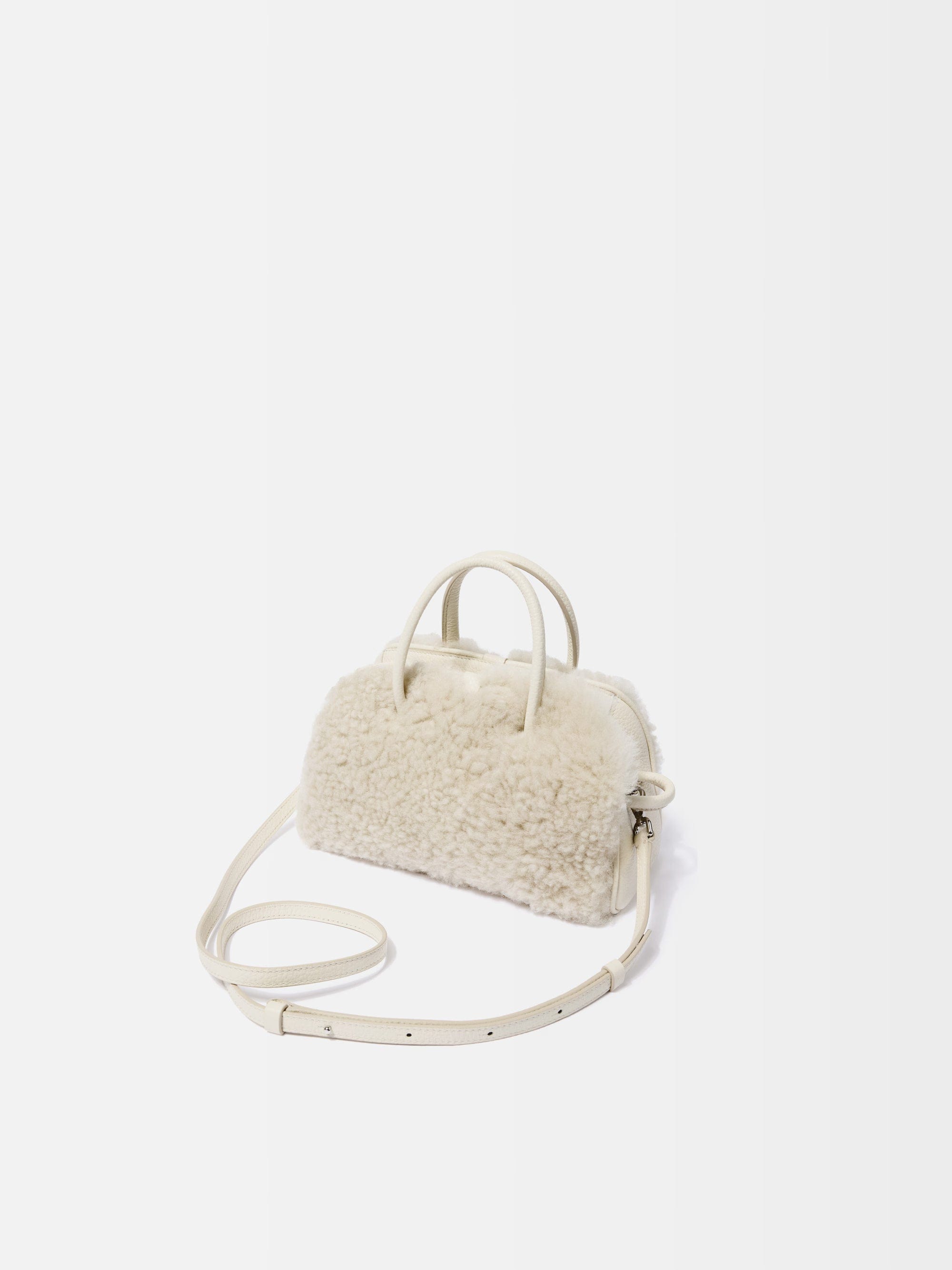 Jacquemus The Small Turismo Bag - Shearling Light Ivory