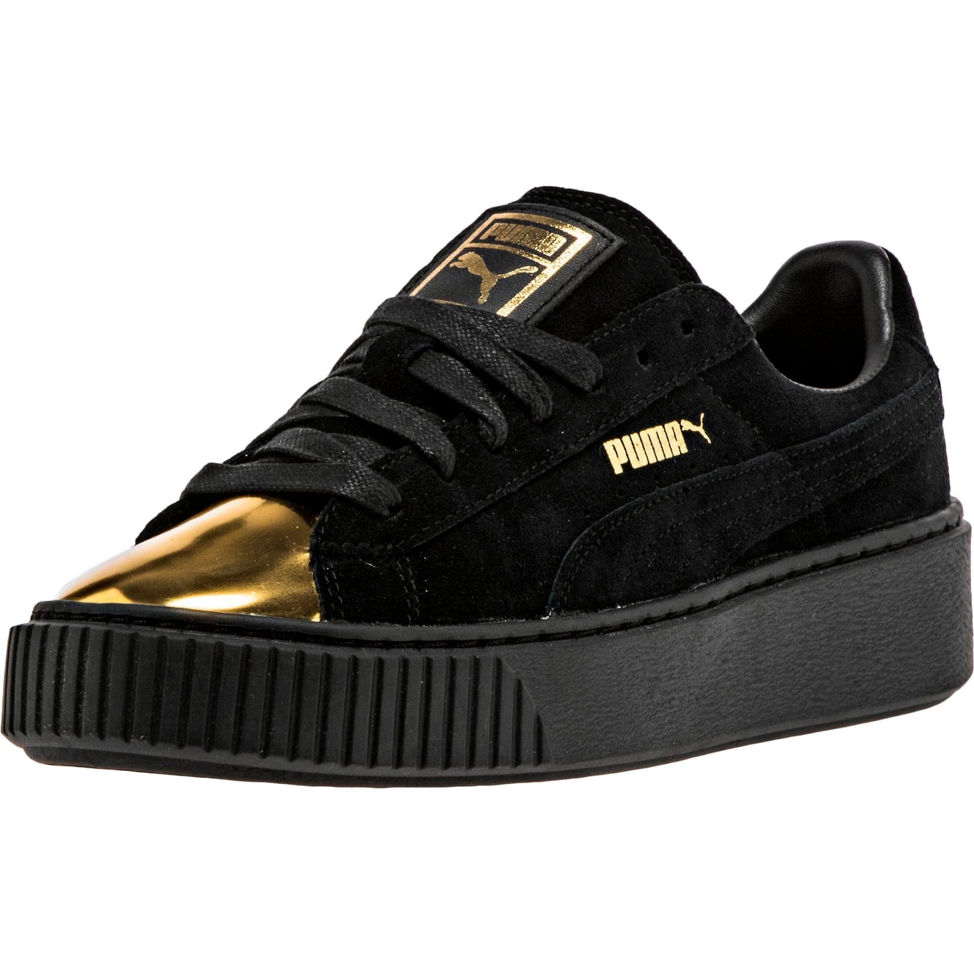 PUMA Suede Creeper Women Lifestyle Shoe - Black/Gold