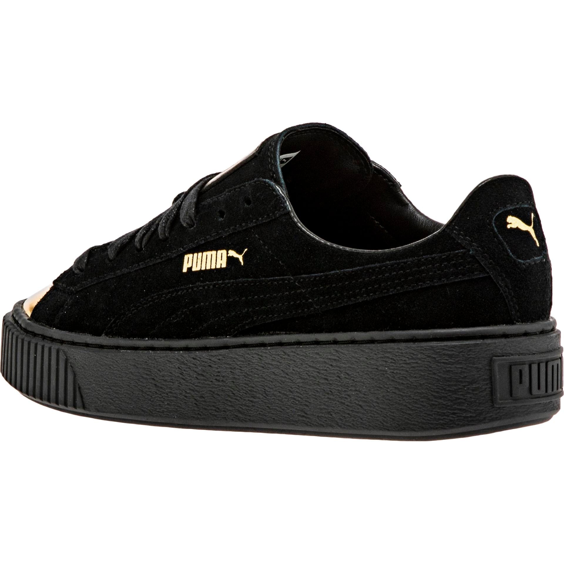 PUMA Suede Creeper Women Lifestyle Shoe - Black/Gold