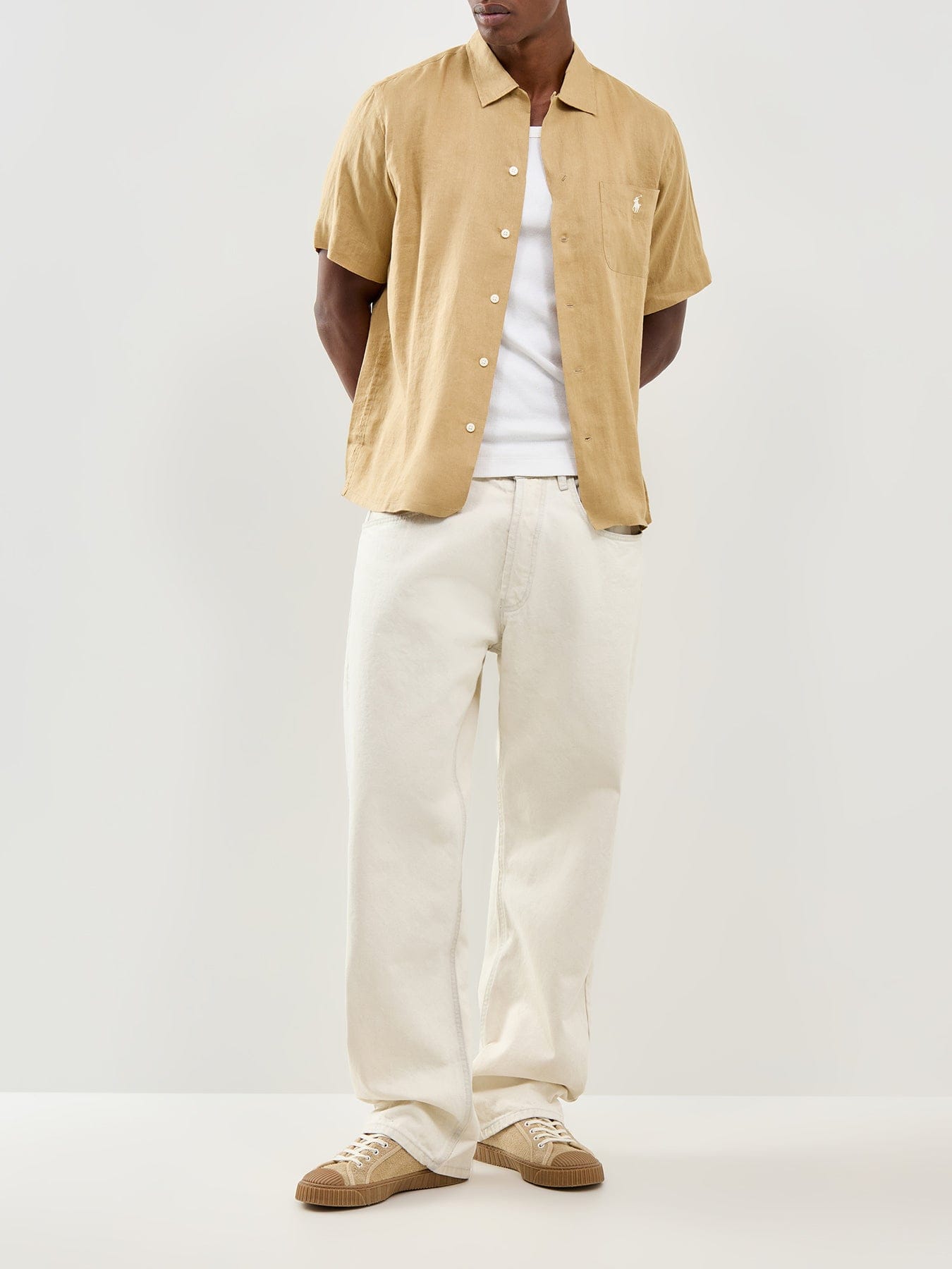 Polo Ralph Lauren Open Collar Shirt Beige