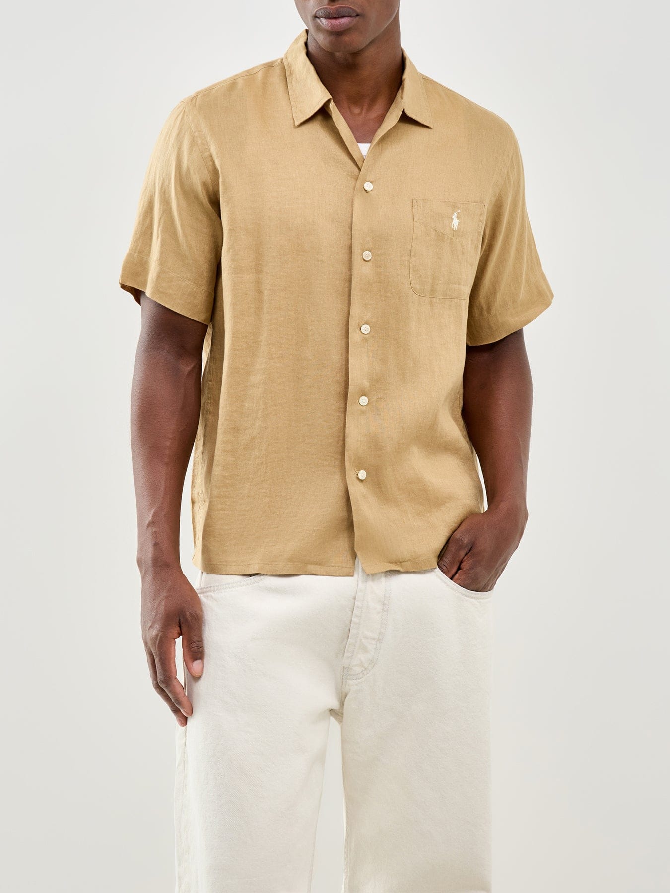 Polo Ralph Lauren Open Collar Shirt Beige