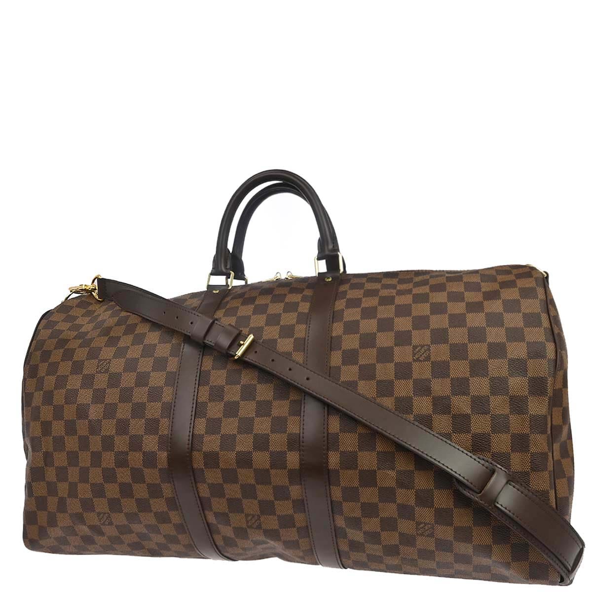 Louis Vuitton 2015 Damier Keepall Bandouliere 55 Duffle Bag N41414