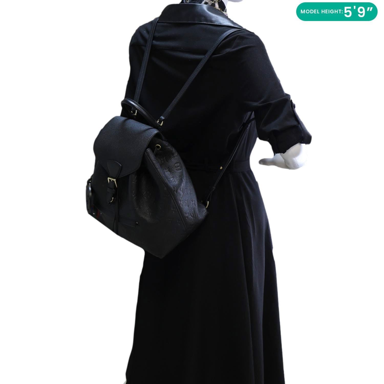 LOUIS VUITTON Montsouris NM PM Monogram Empreinte Backpack Black
