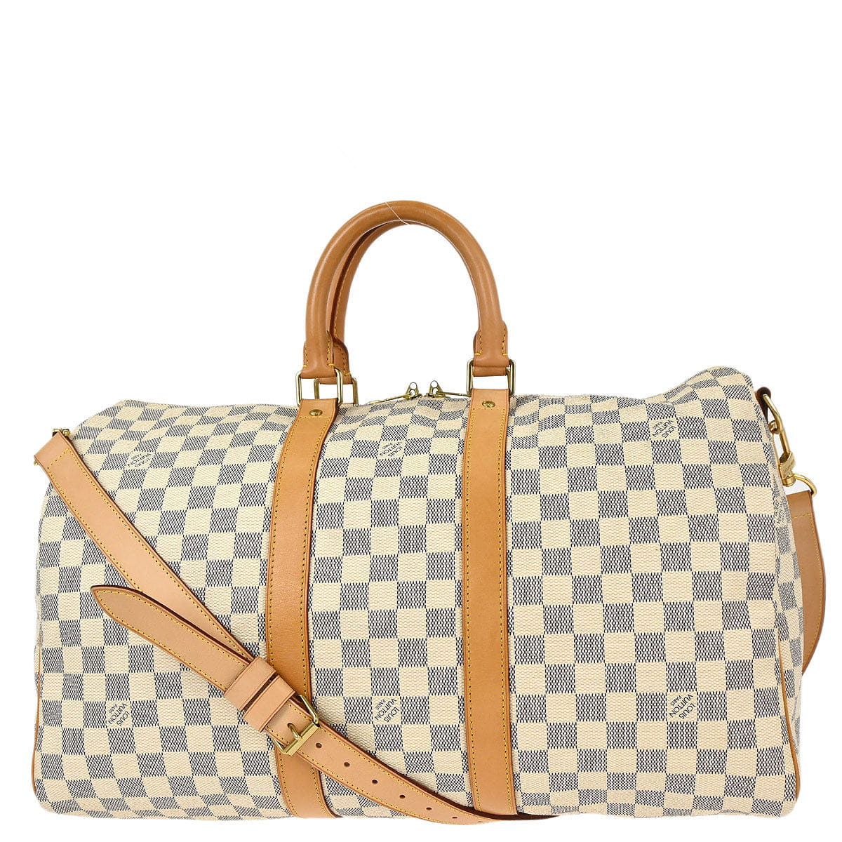 Louis Vuitton Damier Azur Keepall Bandouliere 45 Duffle Bag N48223