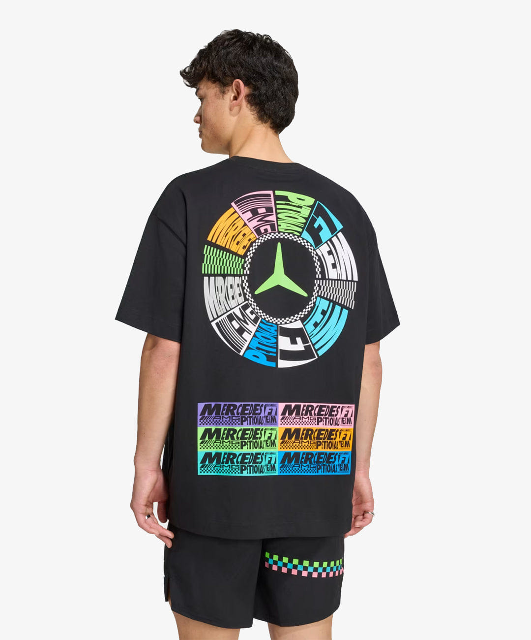 ADIDAS | MERCEDES - AMG PETRONAS FORMULA 1 TEAM LIGHTS ON T-Shirt { BLACK