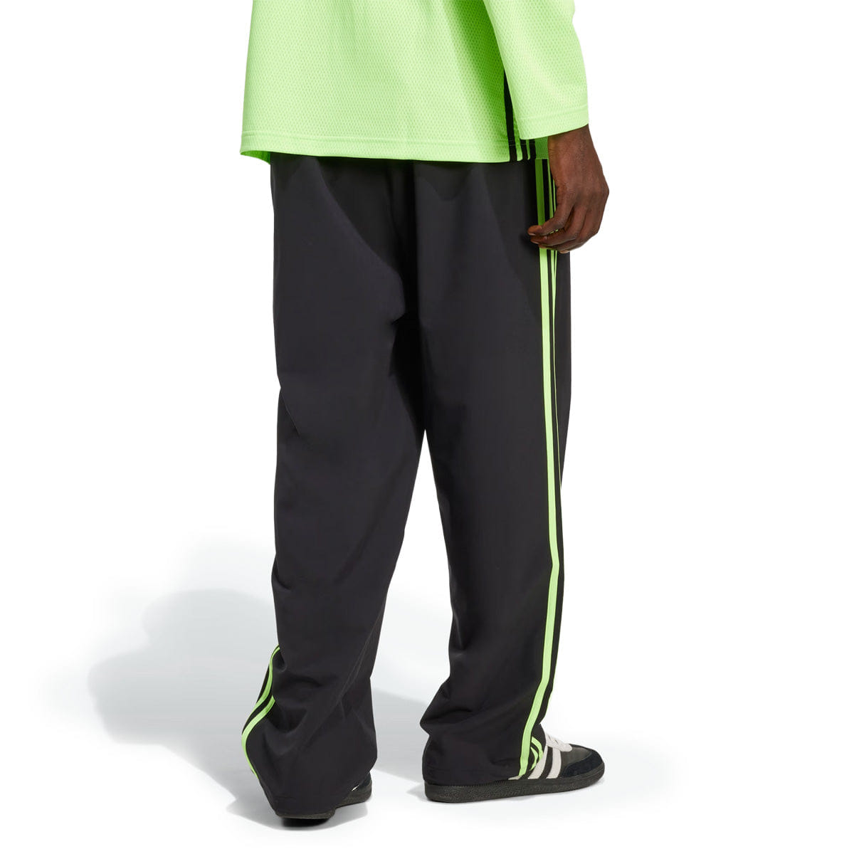adidas Adicolor Woven Drill Pant Black/Signal Green
