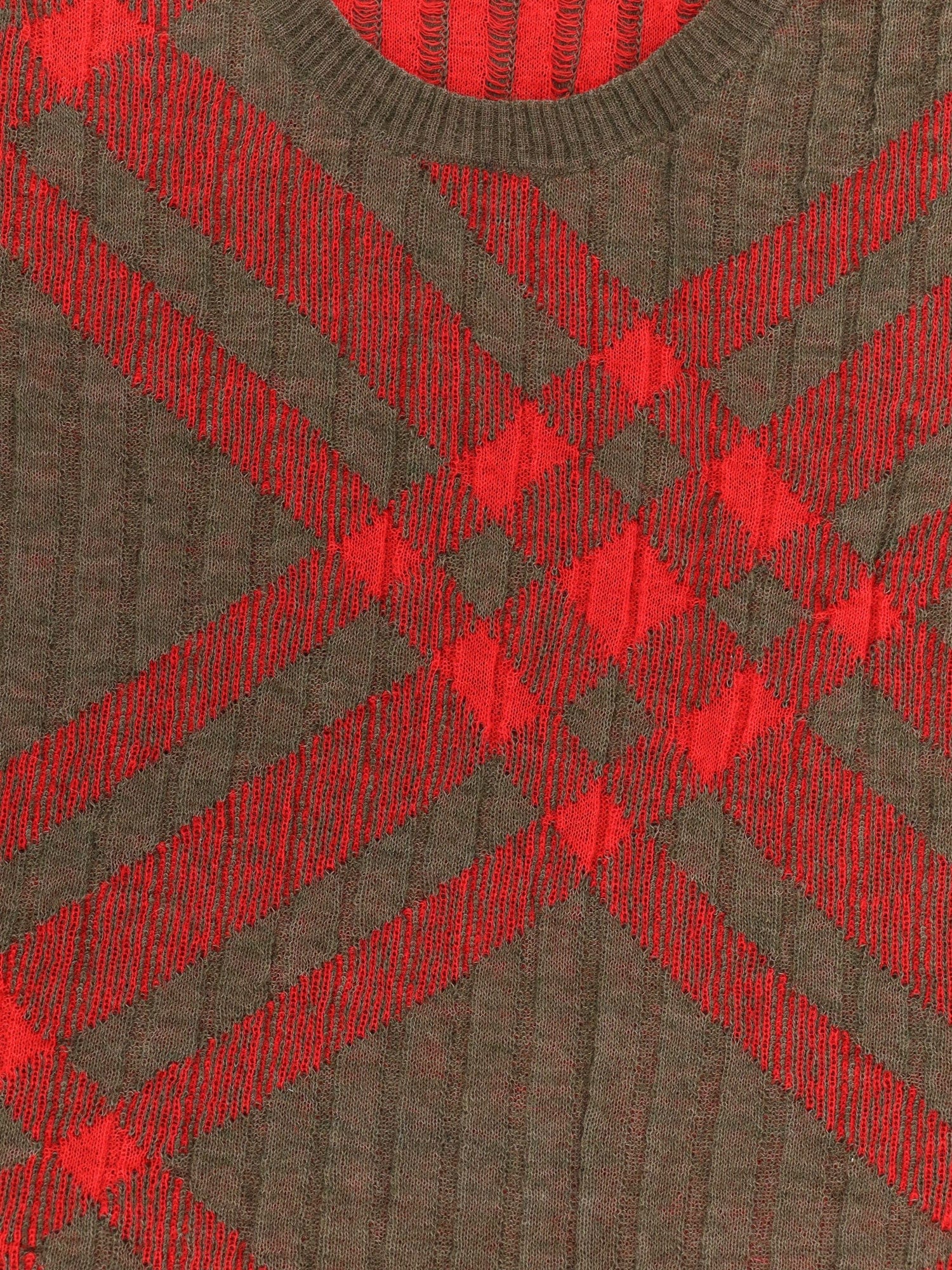 Burberry Ribbed vest with check intarsia