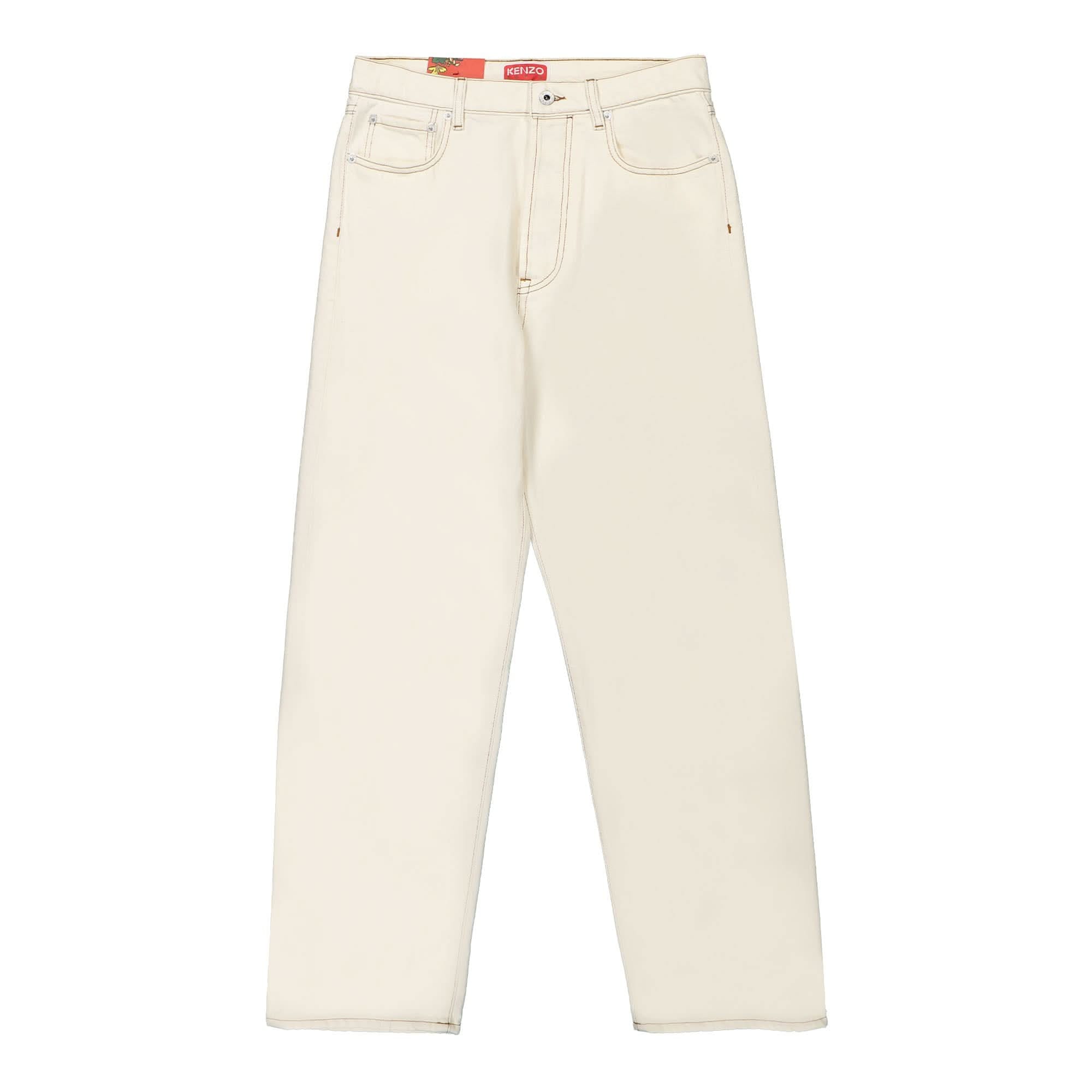 KENZO Cropped Asagao Straight Fit Jeans