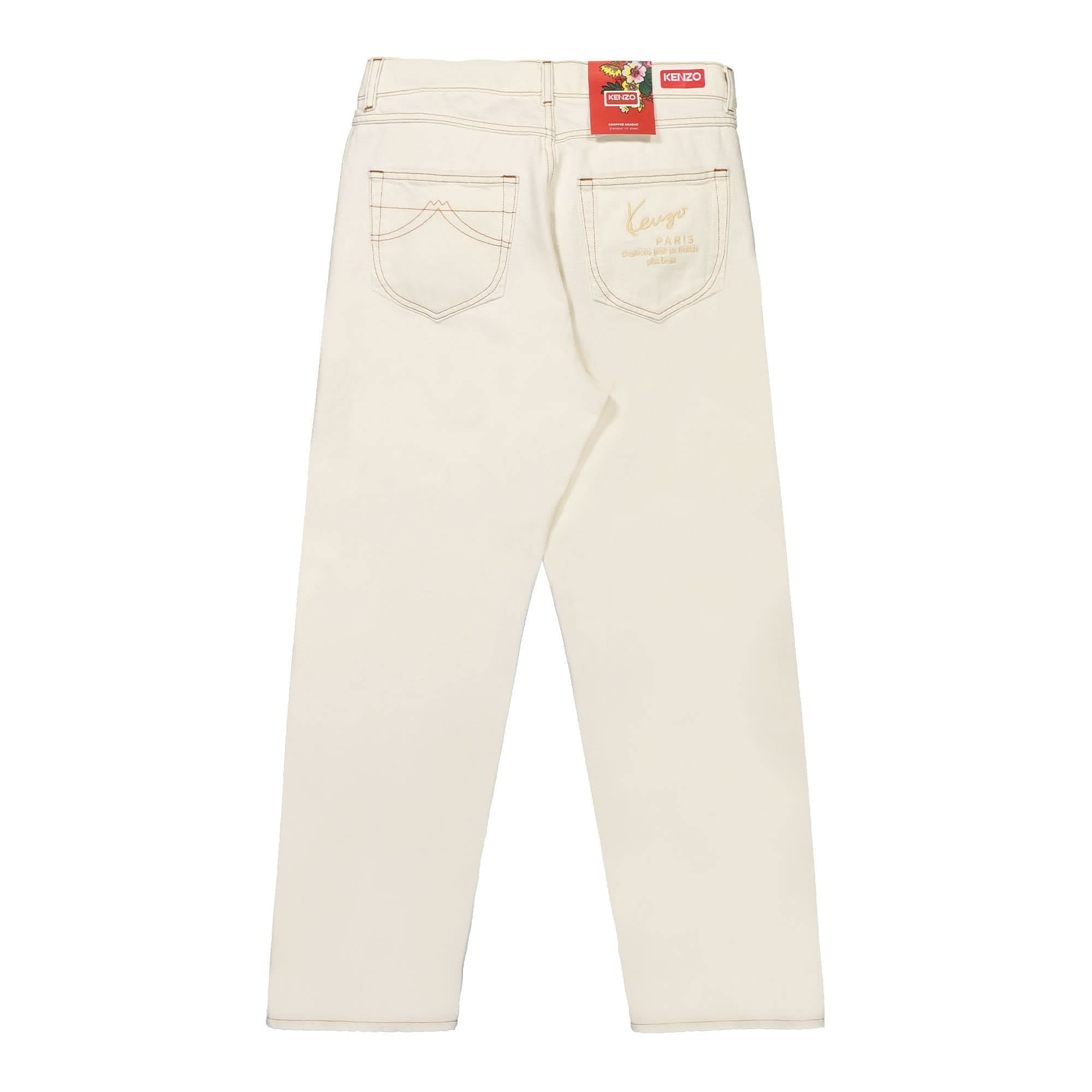 KENZO Cropped Asagao Straight Fit Jeans