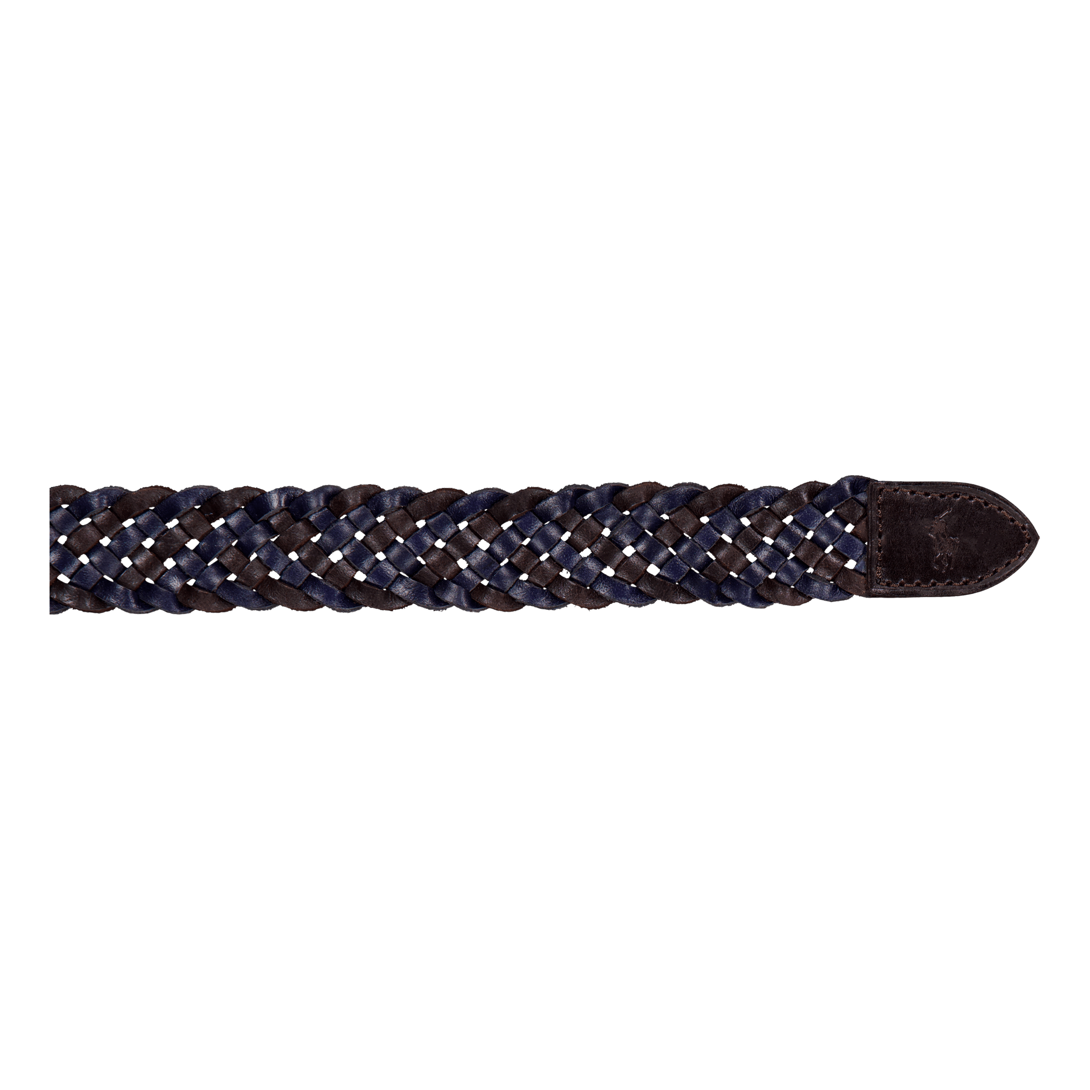 Polo Ralph Lauren Braided Leather Belt Navy / Dark Brown