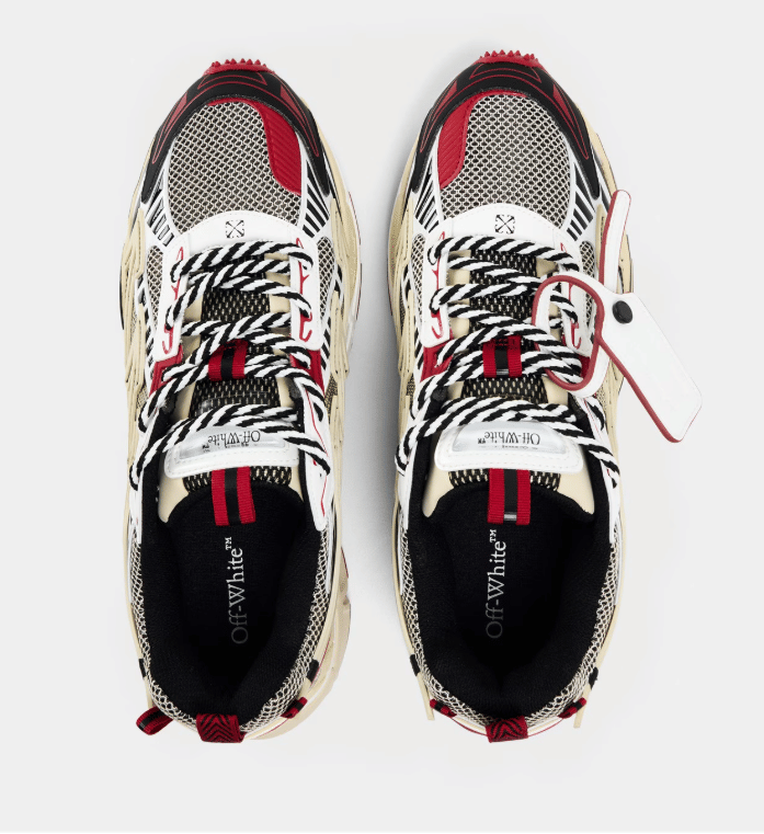 OFF WHITE Men's Be Right Back Sneakers Sand/Red