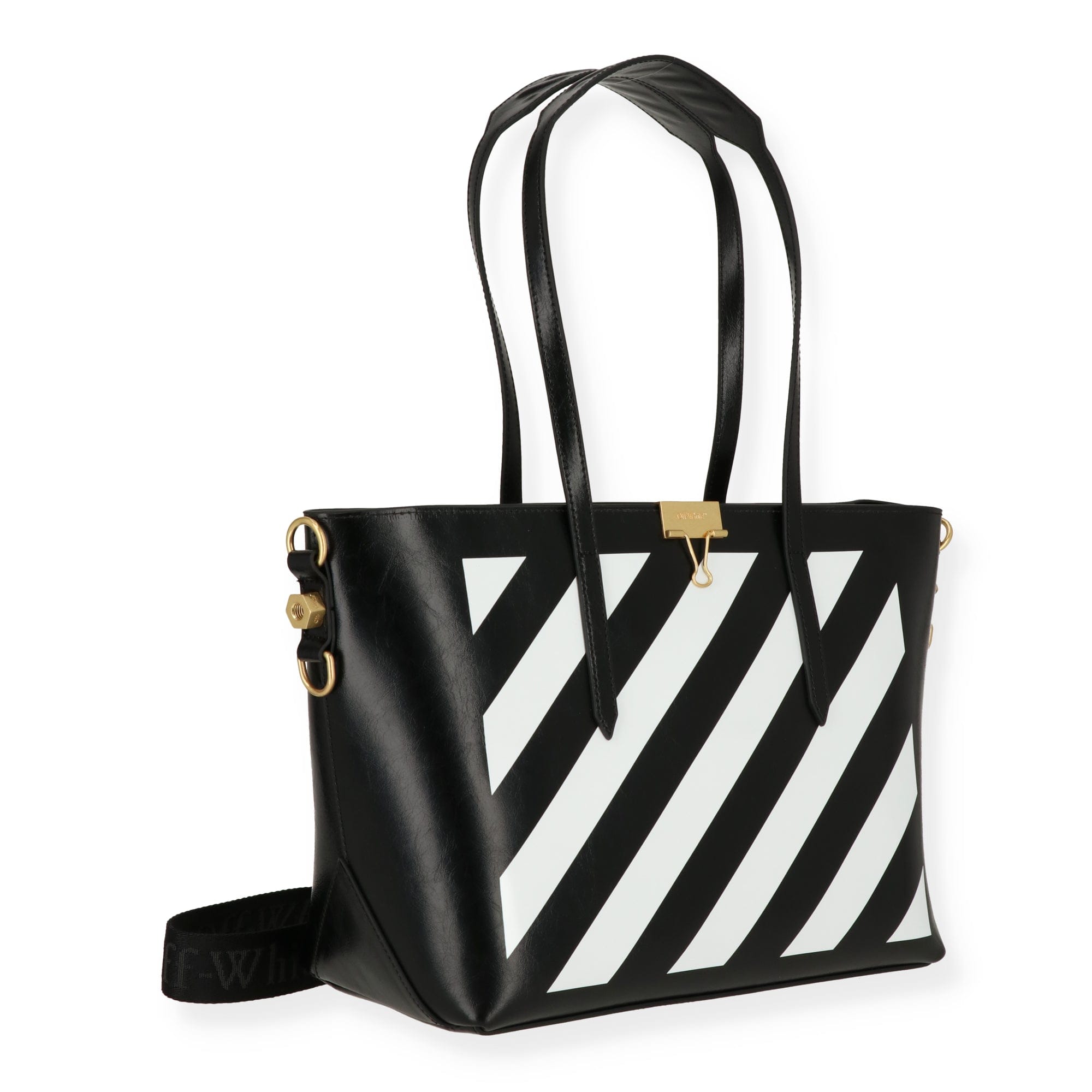 Off White Womens Black Tote
