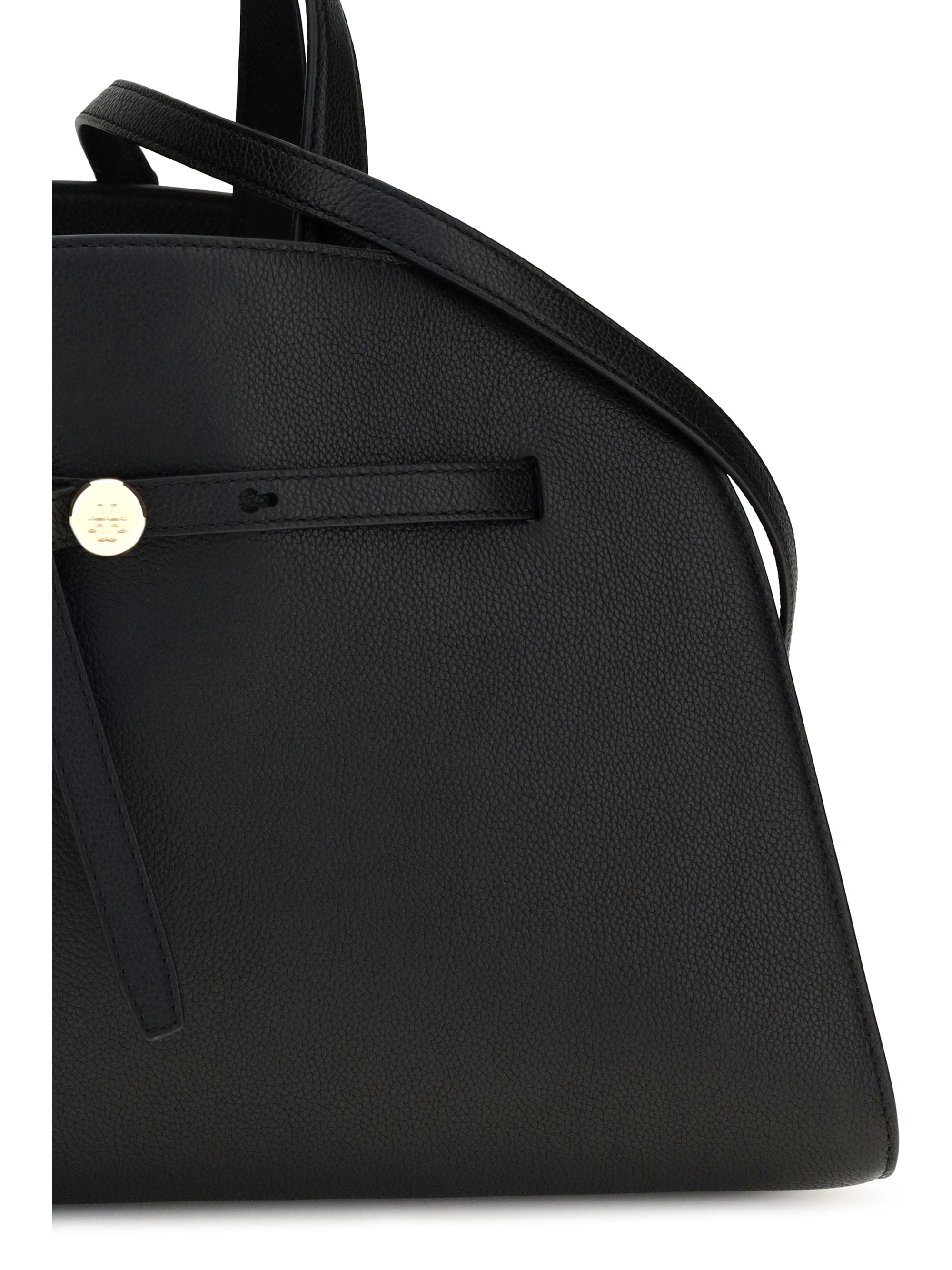Tory Burch Romy Bauletto Shoulder Bag — Black
