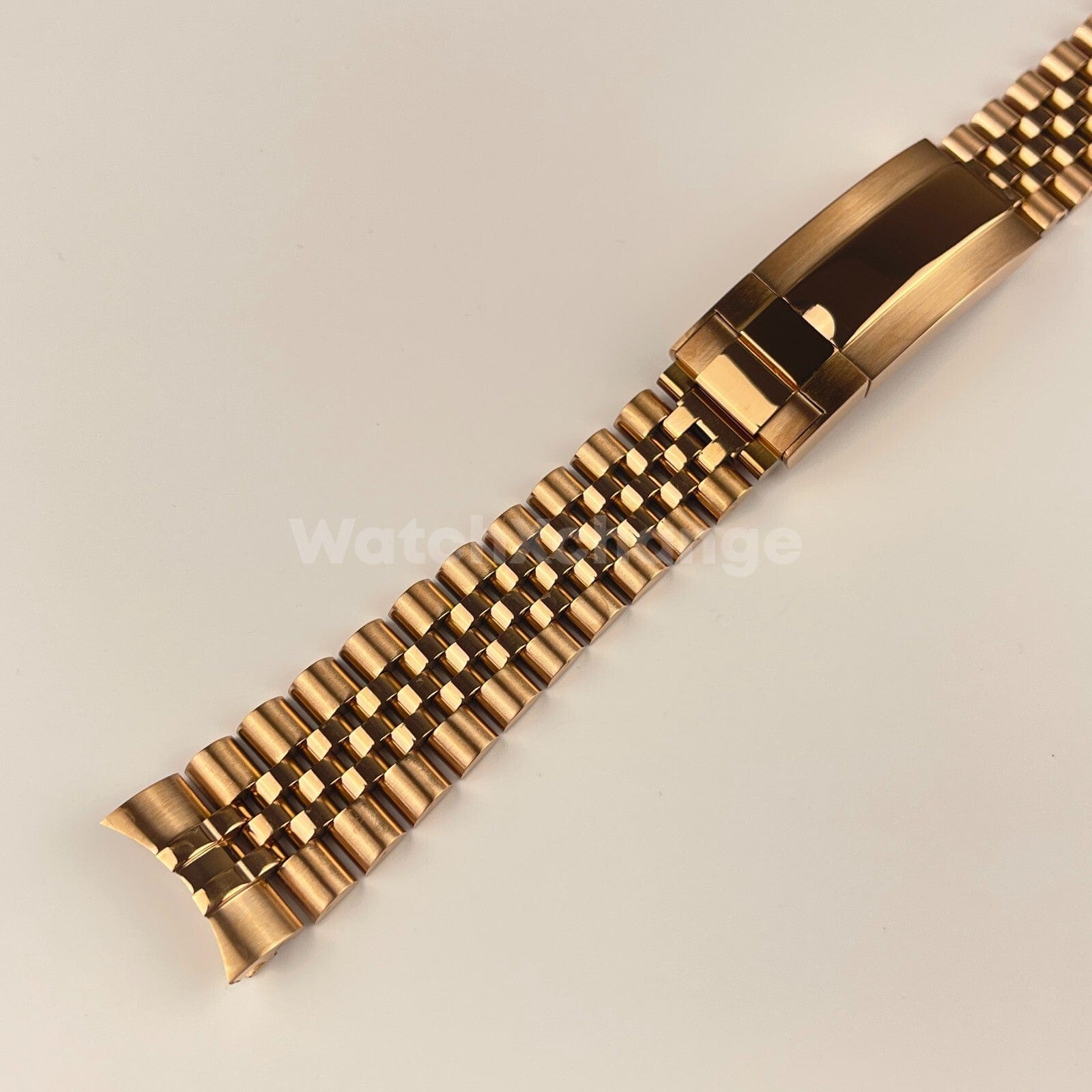 Rolex 20 mm Rose Gold Jubilee Strap Watchband Bracelet For Rolex Sub GMT