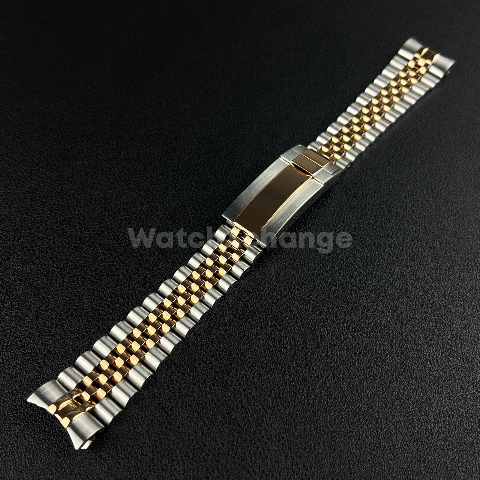 Rolex 20 mm Silver Rose Gold Jubilee Strap Watchband Bracelet For Rolex Sub GMT