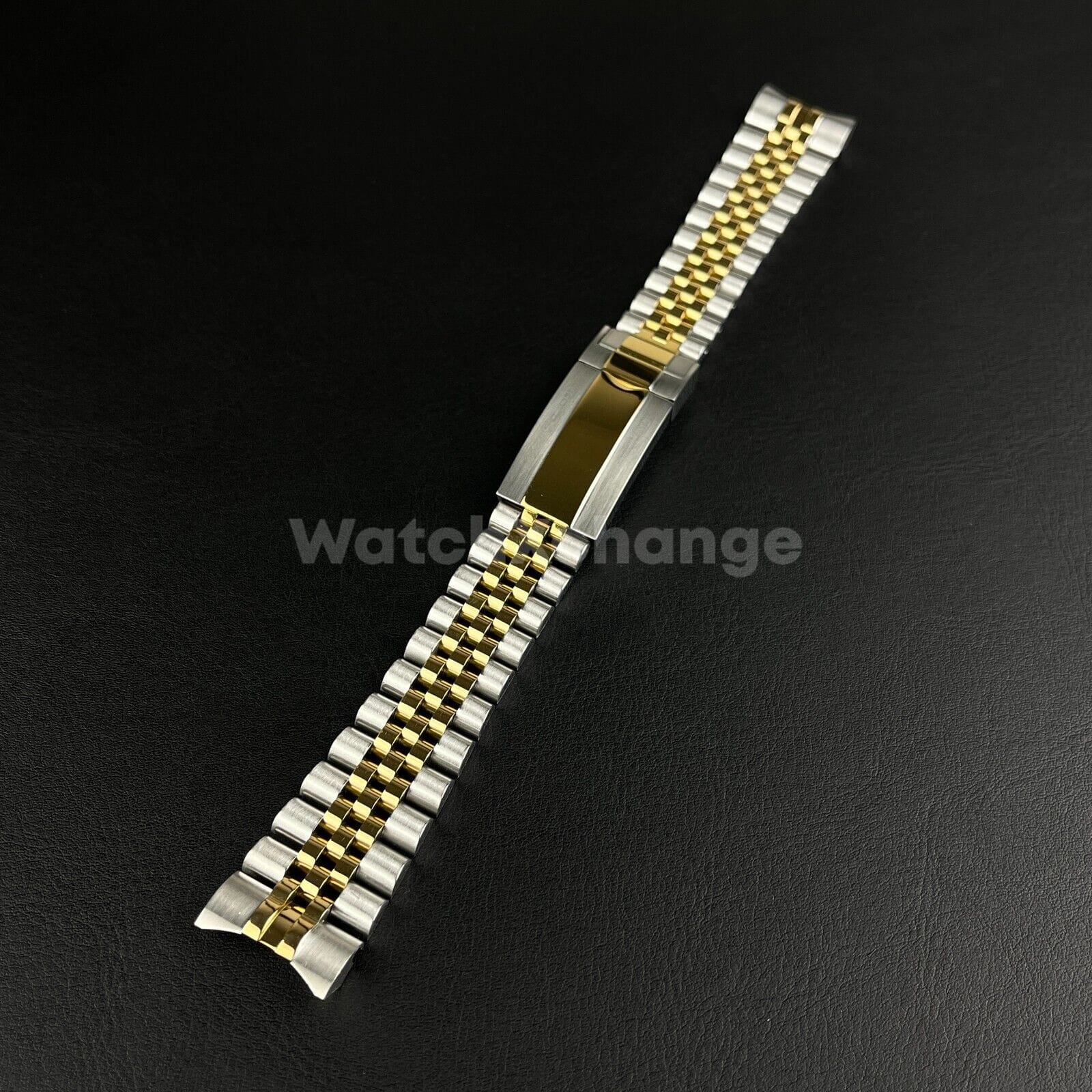Rolex 20 mm Silver & Gold Jubilee Strap Watchband Bracelet Oyster Deployment Clasp For Rolex