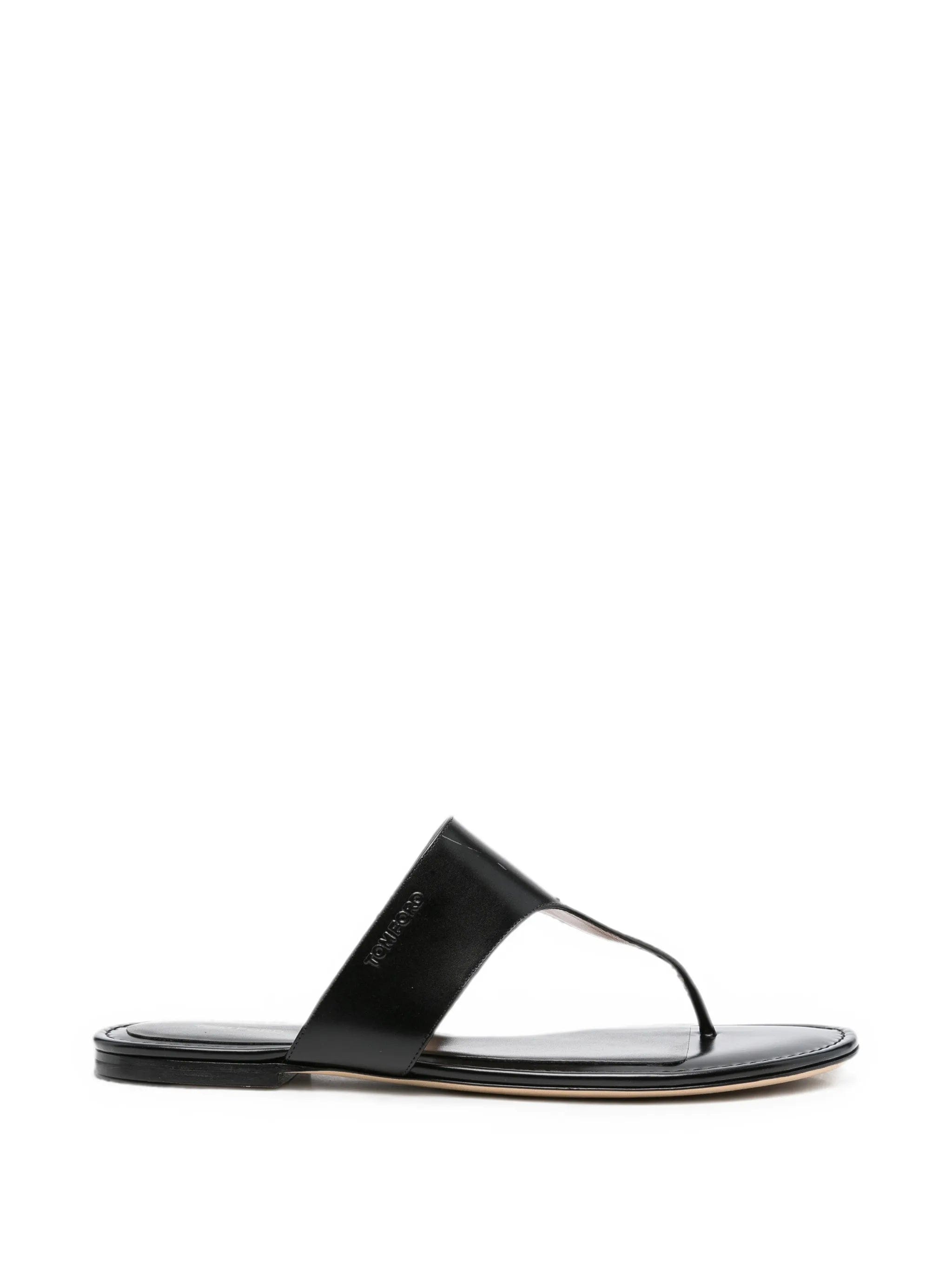 TOM FORD Lina thong - strap leather flat sandals
