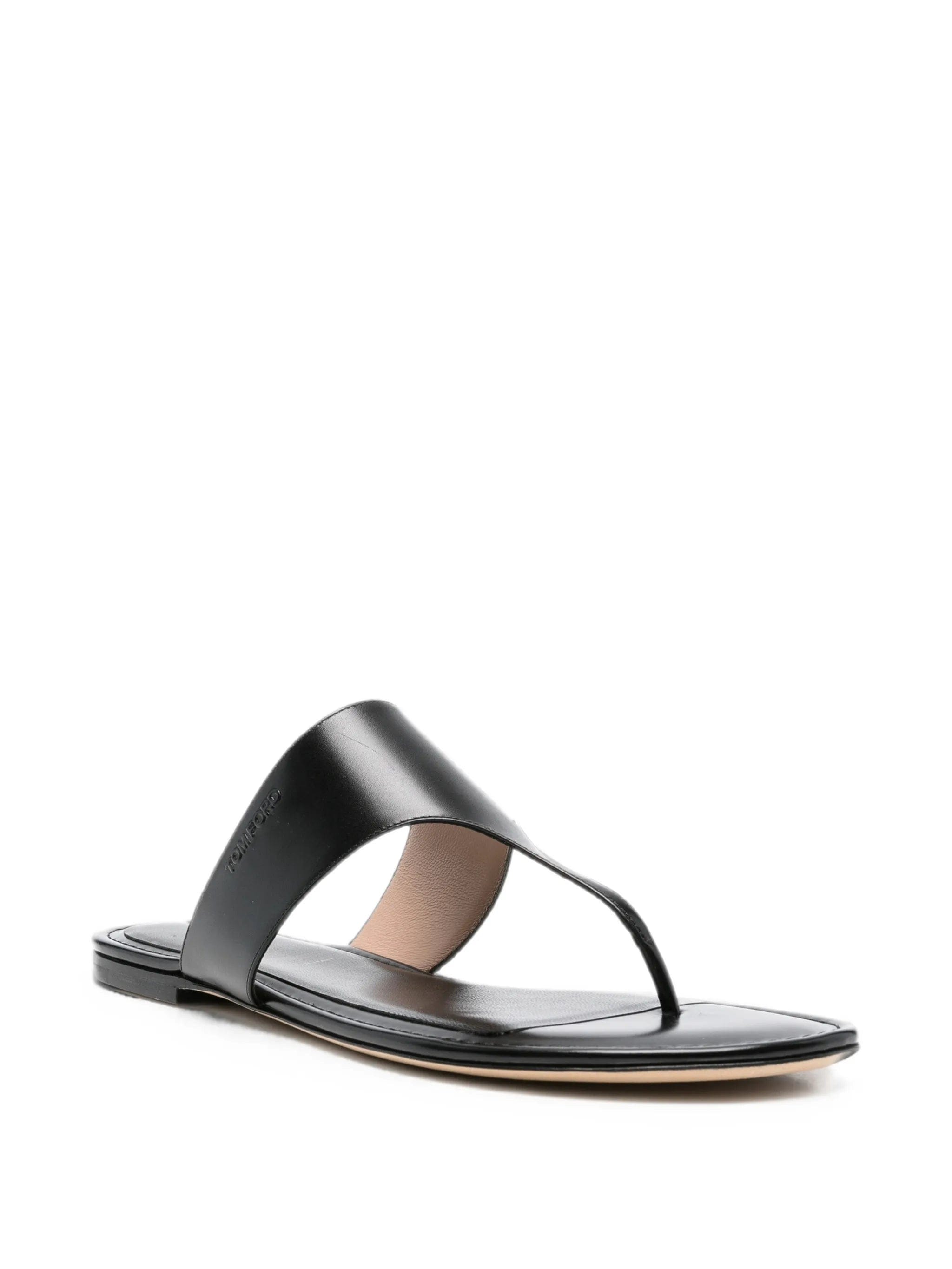 TOM FORD Lina thong - strap leather flat sandals